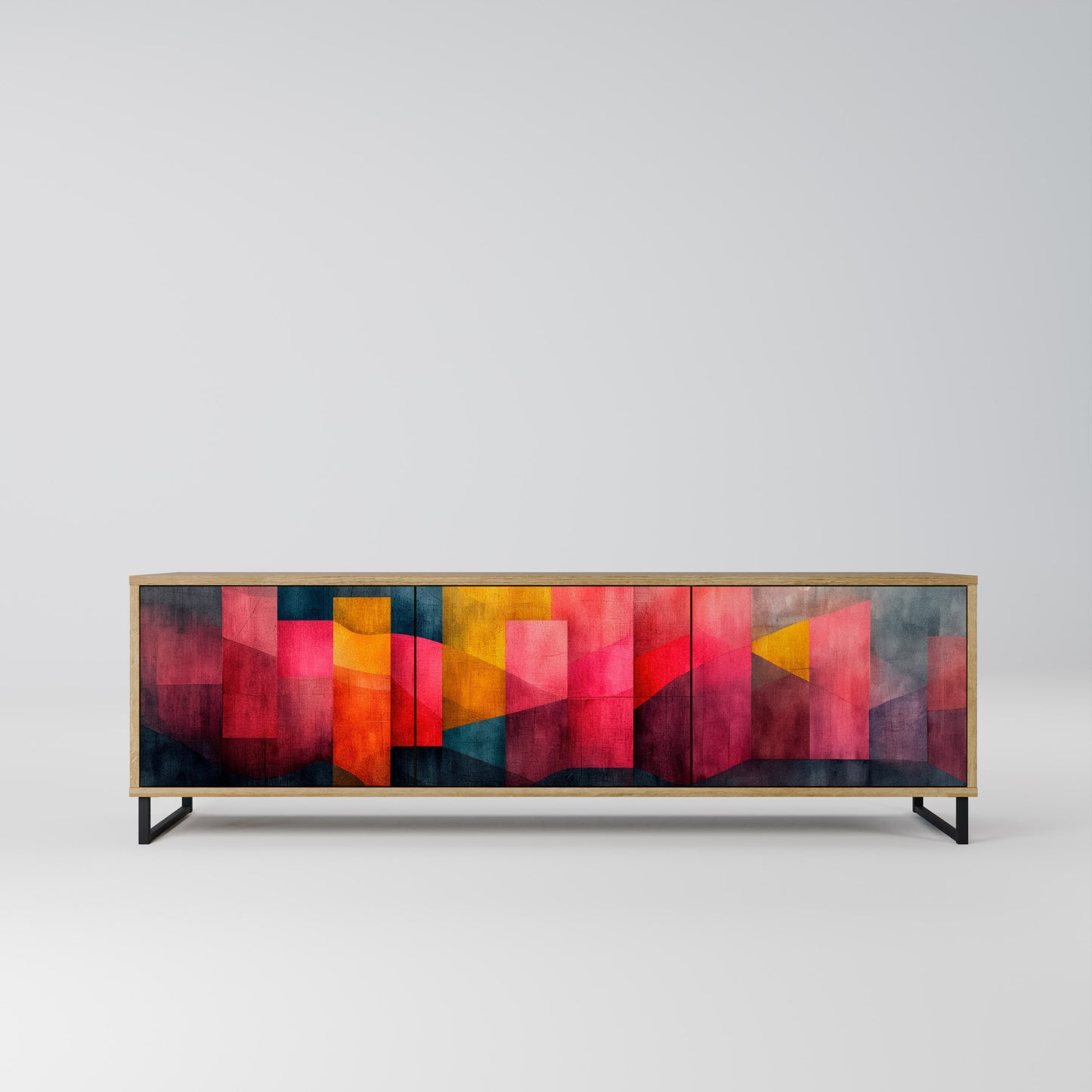 Mobile TV a 3 ante COLORFUL SOUNDS in effetto rovere
