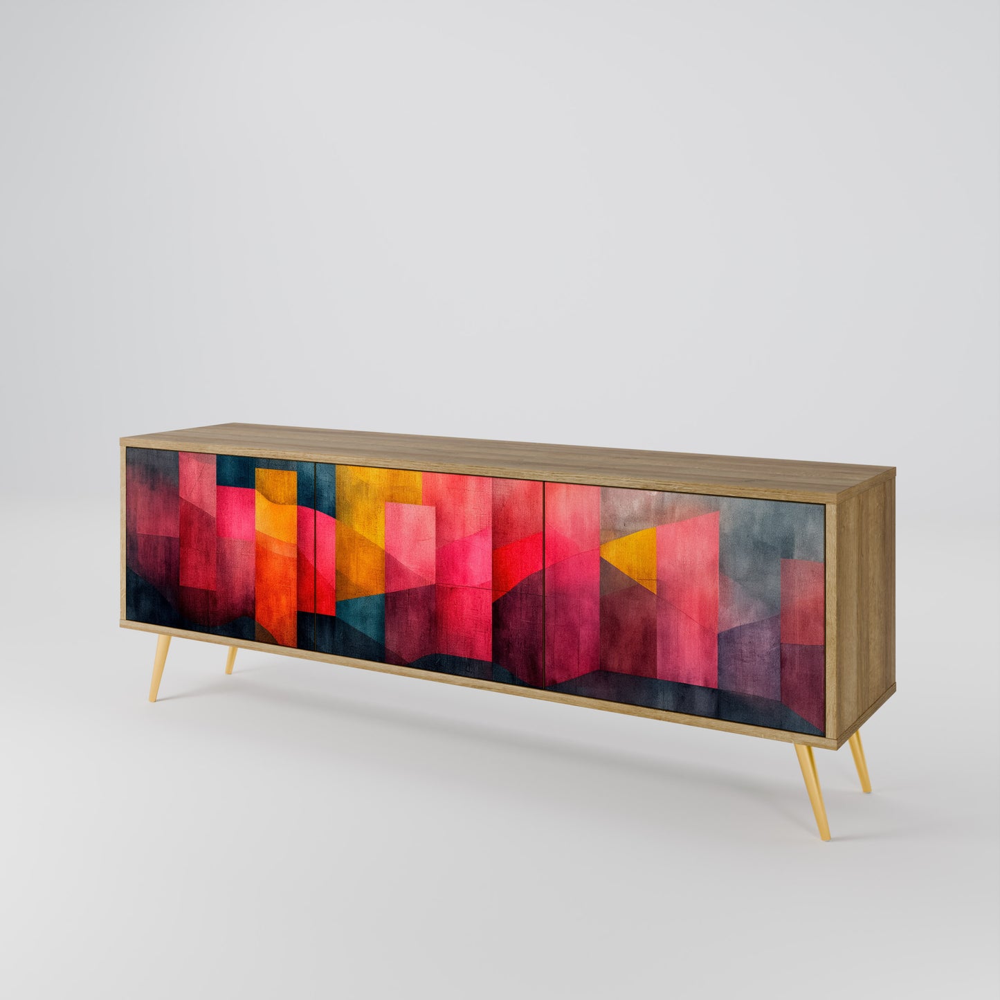 Mobile TV a 3 ante COLORFUL SOUNDS in effetto rovere