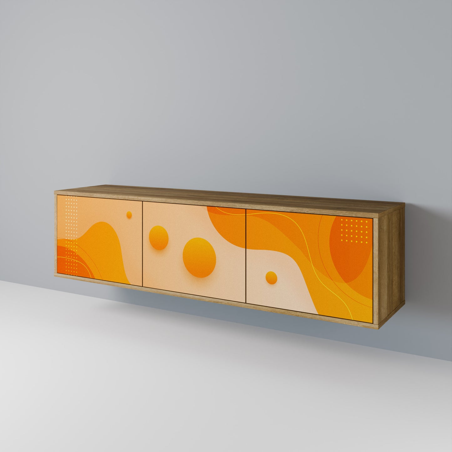Mobile TV ORANGE ARRANGEMENT a 3 ante effetto rovere