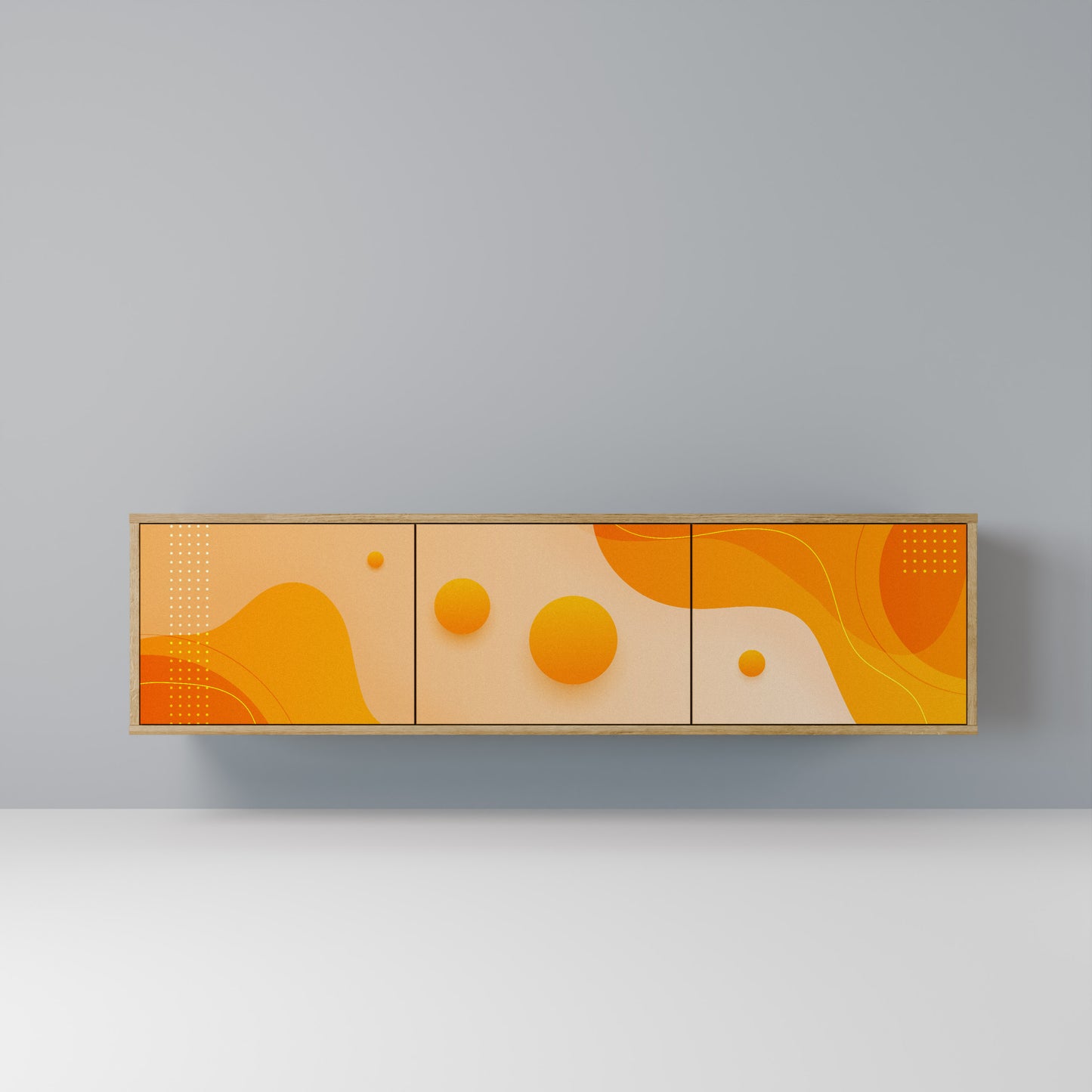 Mobile TV ORANGE ARRANGEMENT a 3 ante effetto rovere