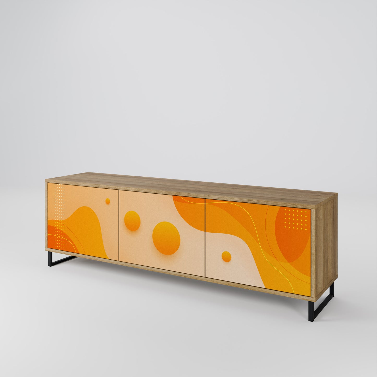 Mobile TV ORANGE ARRANGEMENT a 3 ante effetto rovere