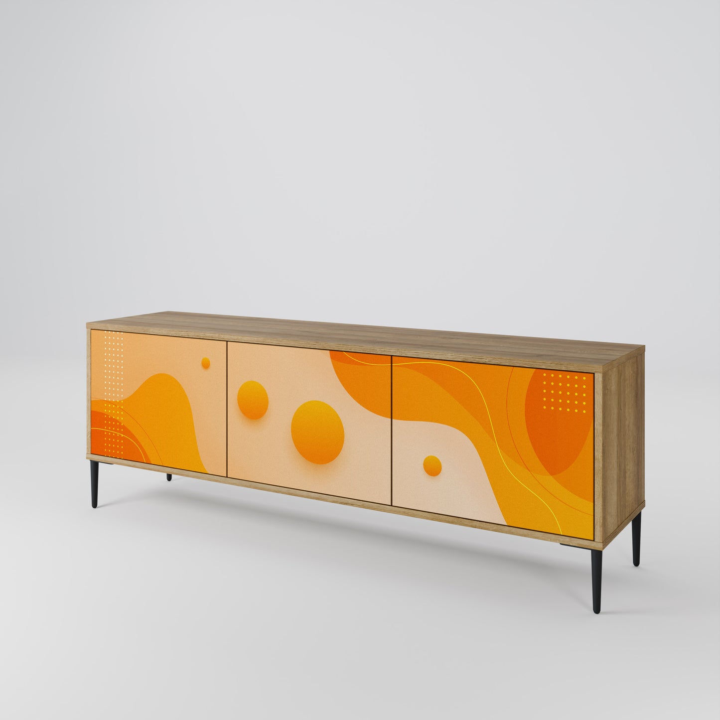 Mobile TV ORANGE ARRANGEMENT a 3 ante effetto rovere