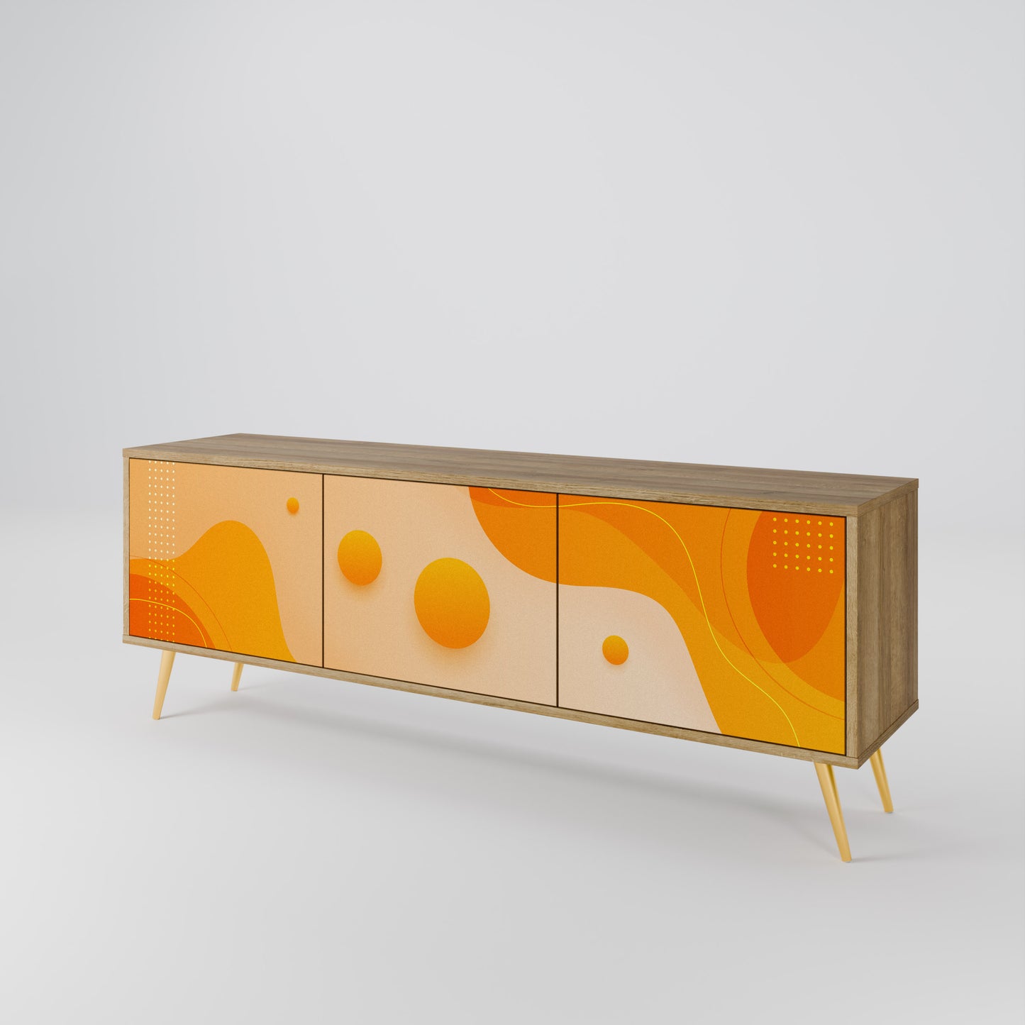 Mobile TV ORANGE ARRANGEMENT a 3 ante effetto rovere