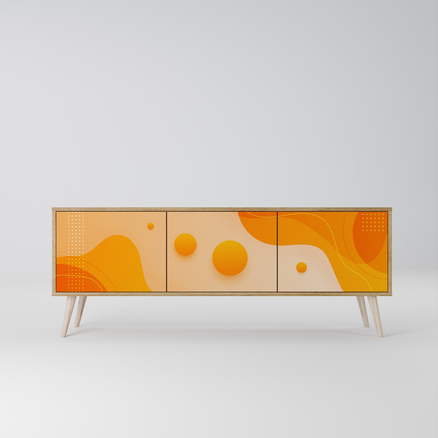 Mobile TV ORANGE ARRANGEMENT a 3 ante effetto rovere