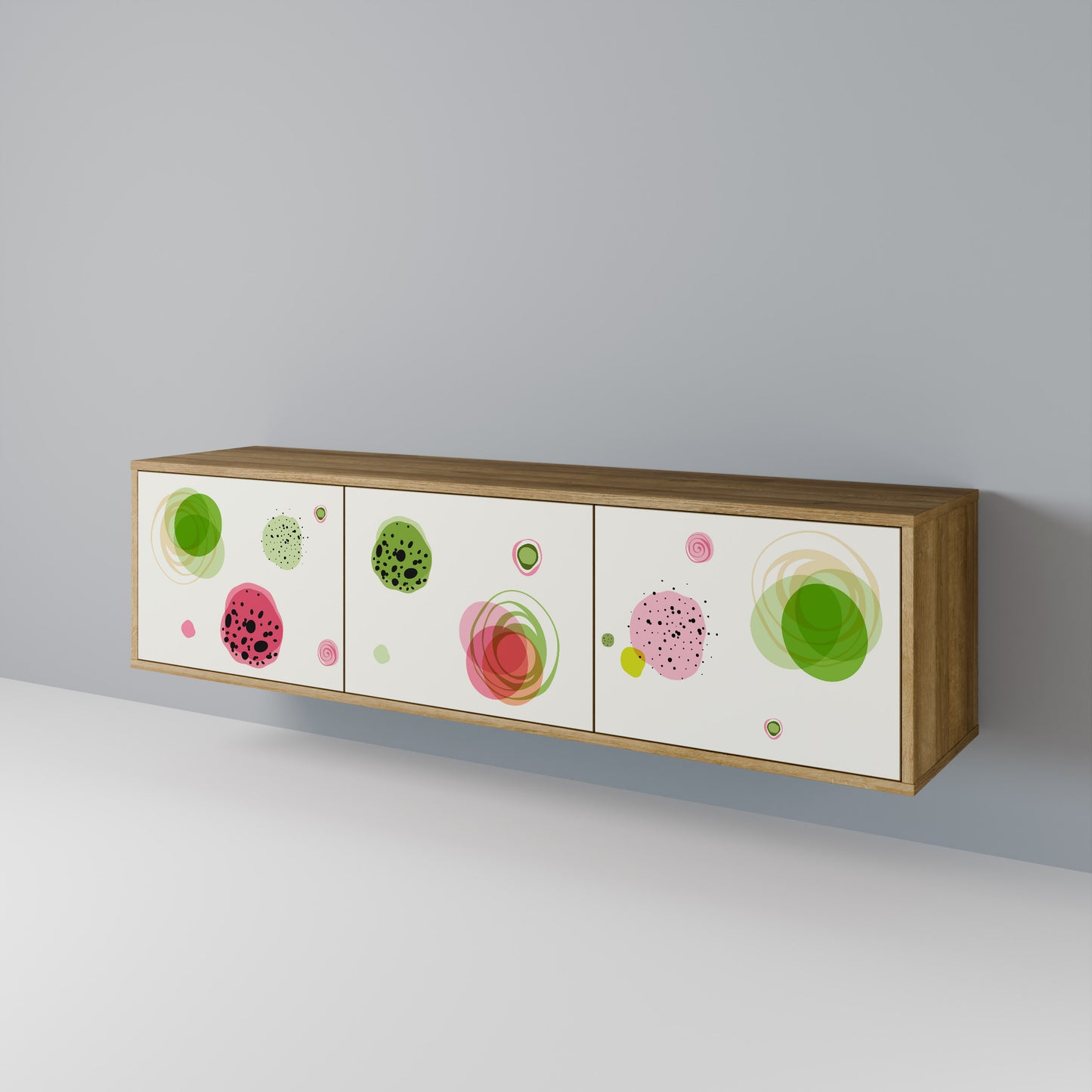 Mobile TV a 3 ante COLORFUL COSMOS in effetto rovere