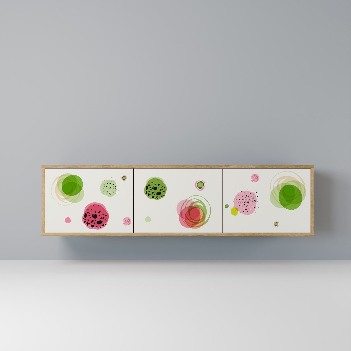 Mobile TV a 3 ante COLORFUL COSMOS in effetto rovere