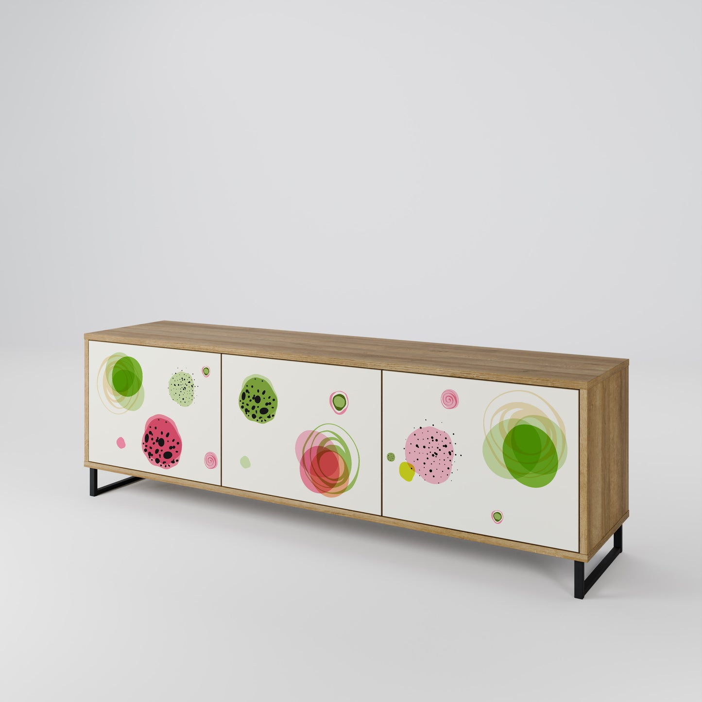 Mobile TV a 3 ante COLORFUL COSMOS in effetto rovere
