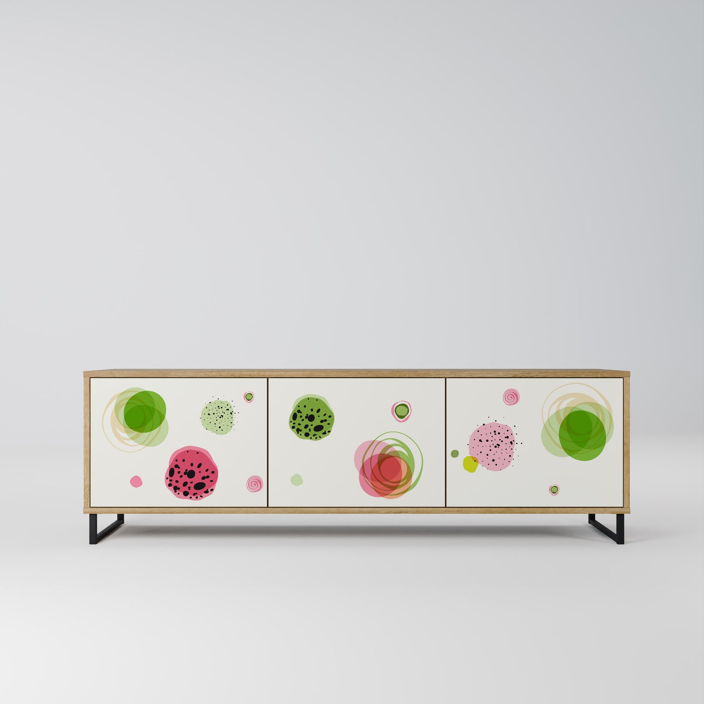 Mobile TV a 3 ante COLORFUL COSMOS in effetto rovere
