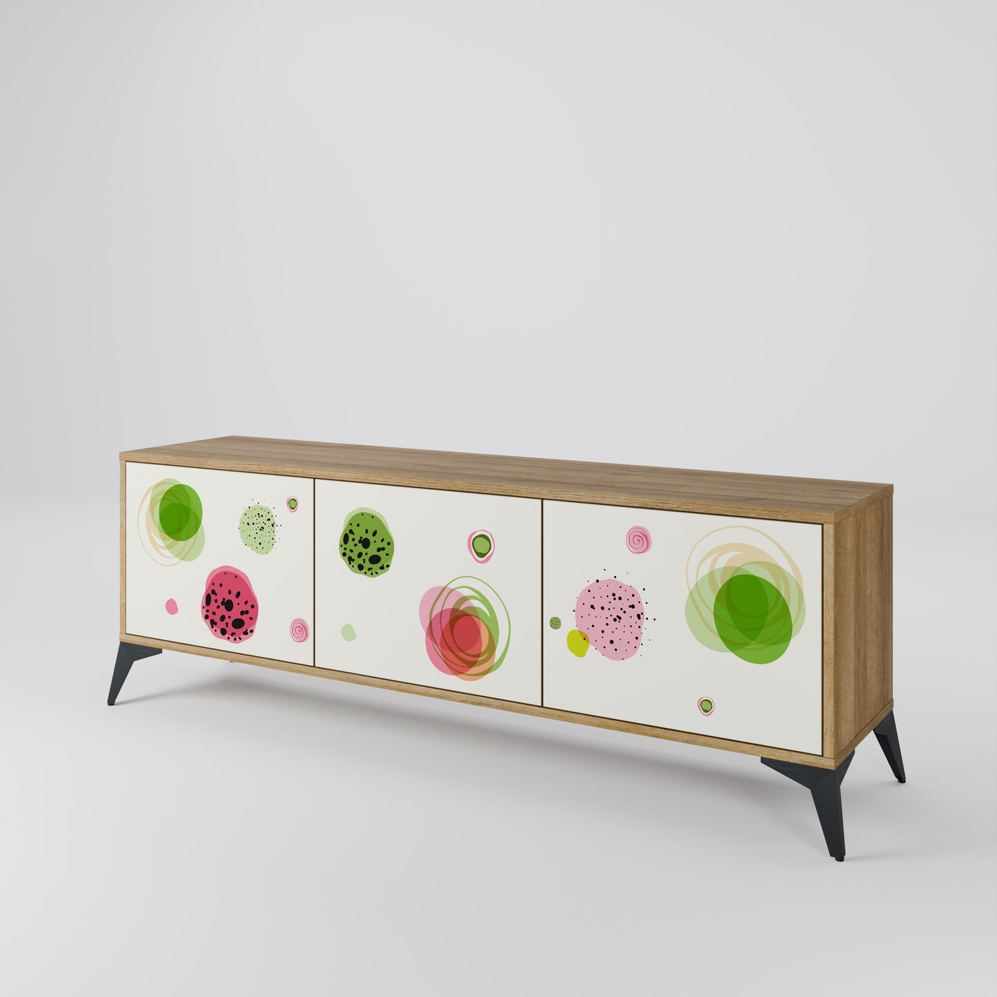 Mobile TV a 3 ante COLORFUL COSMOS in effetto rovere
