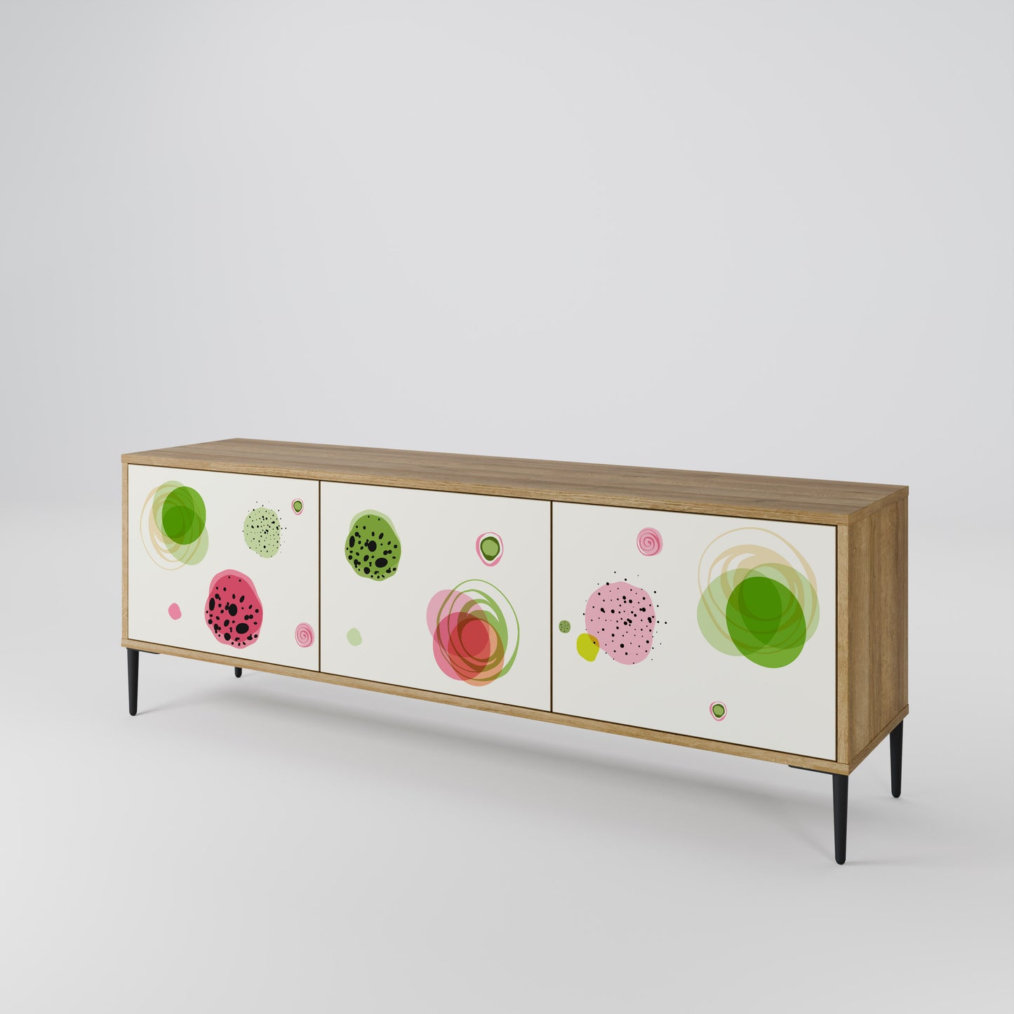 Mobile TV a 3 ante COLORFUL COSMOS in effetto rovere
