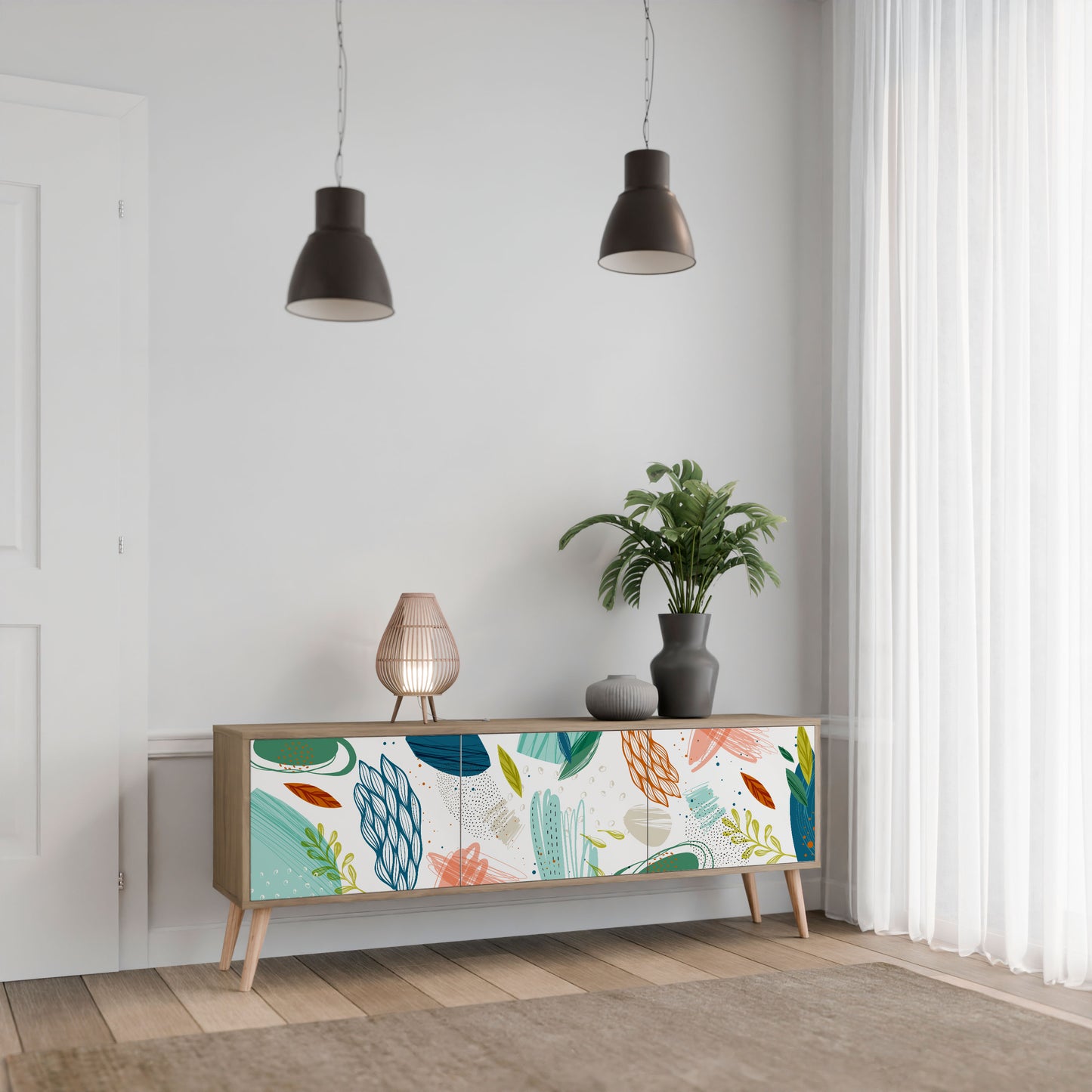 Mobile TV BOTANICAL HURRICANE a 3 ante in effetto rovere