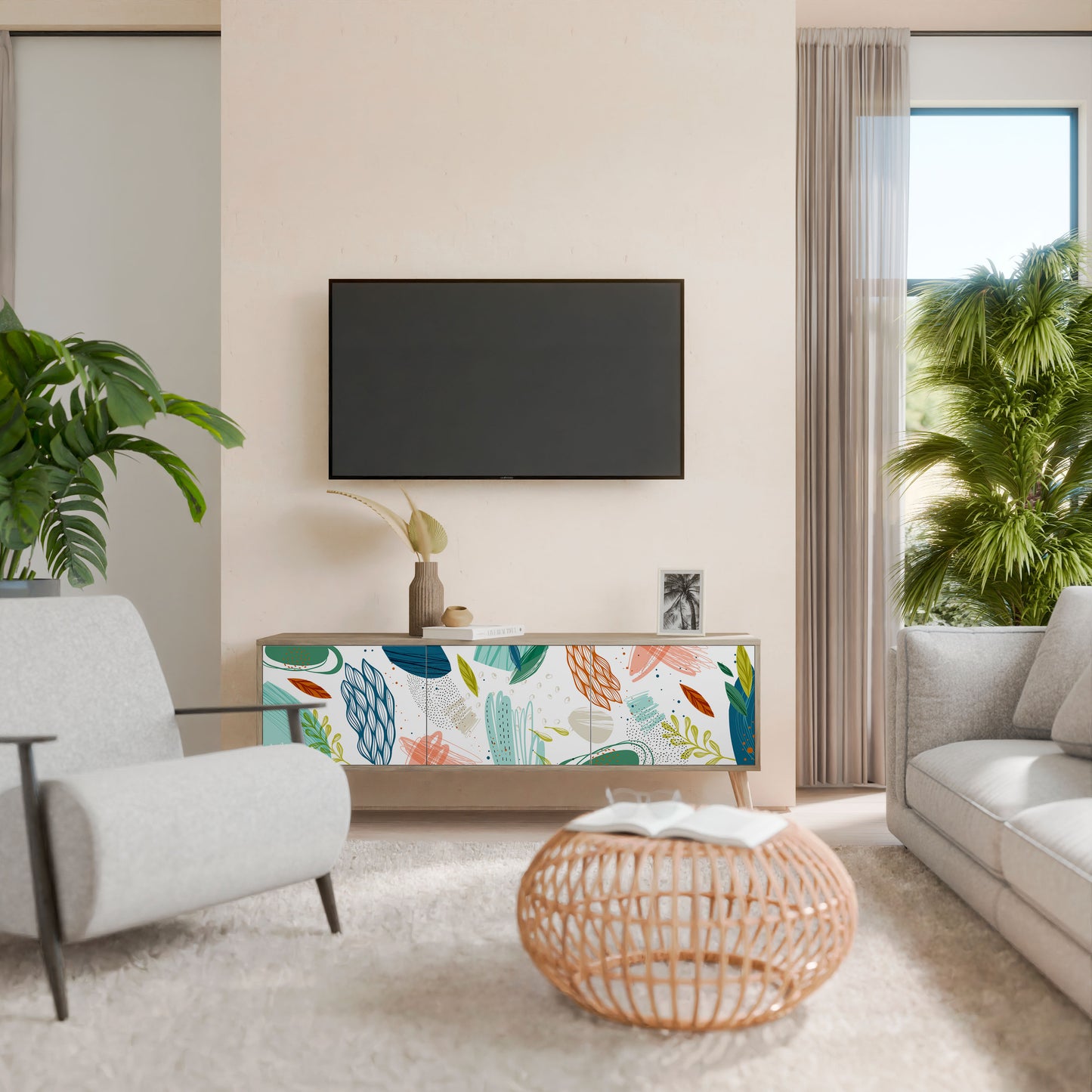 Mobile TV BOTANICAL HURRICANE a 3 ante in effetto rovere