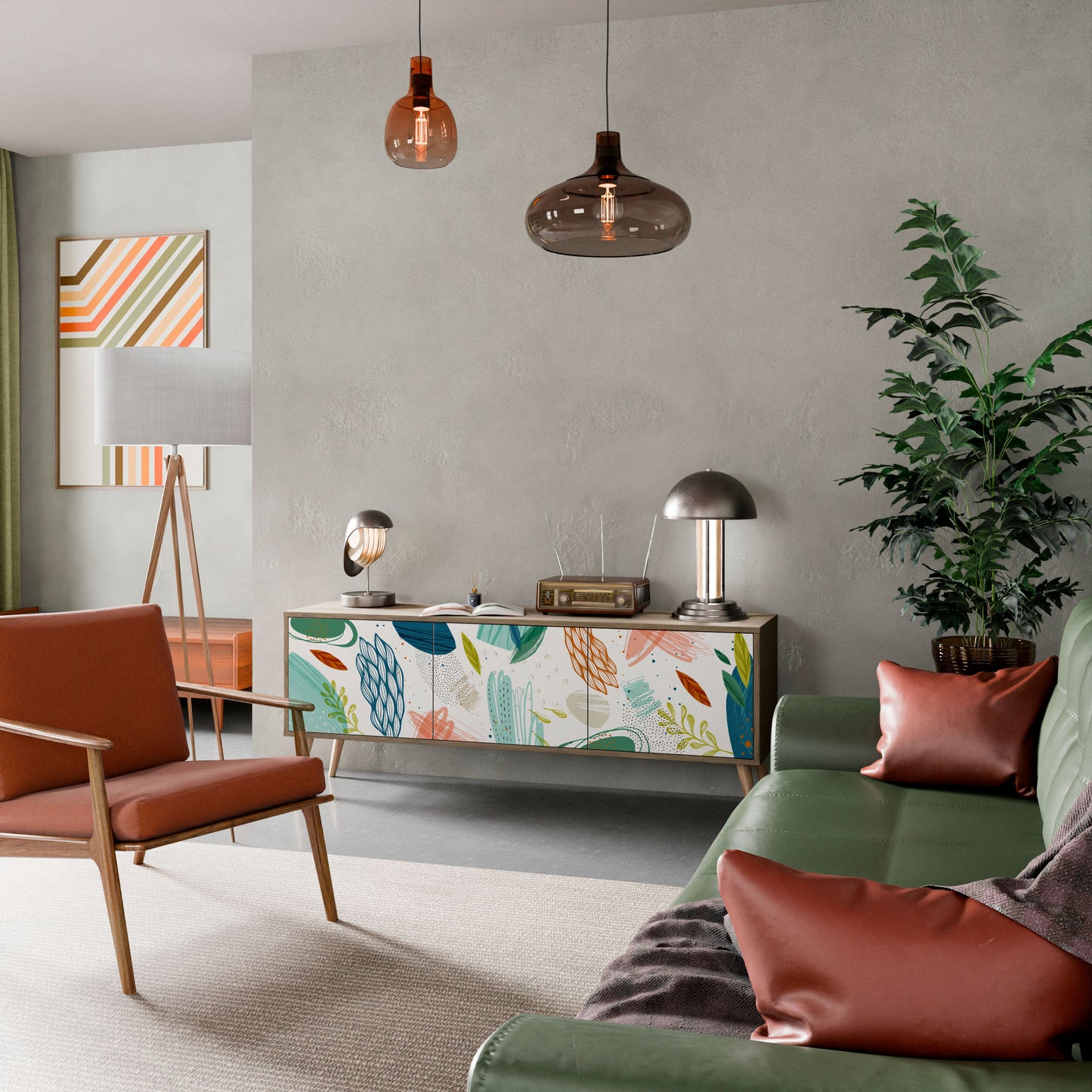 Mobile TV BOTANICAL HURRICANE a 3 ante in effetto rovere