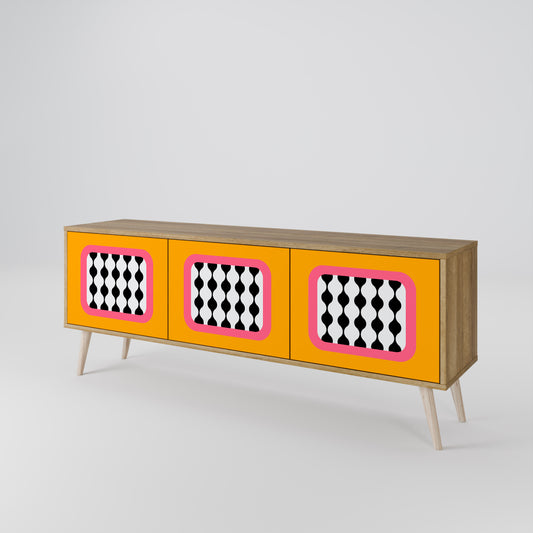 TEARS IN HEAVEN 3-Door TV Stand in Oak Effect