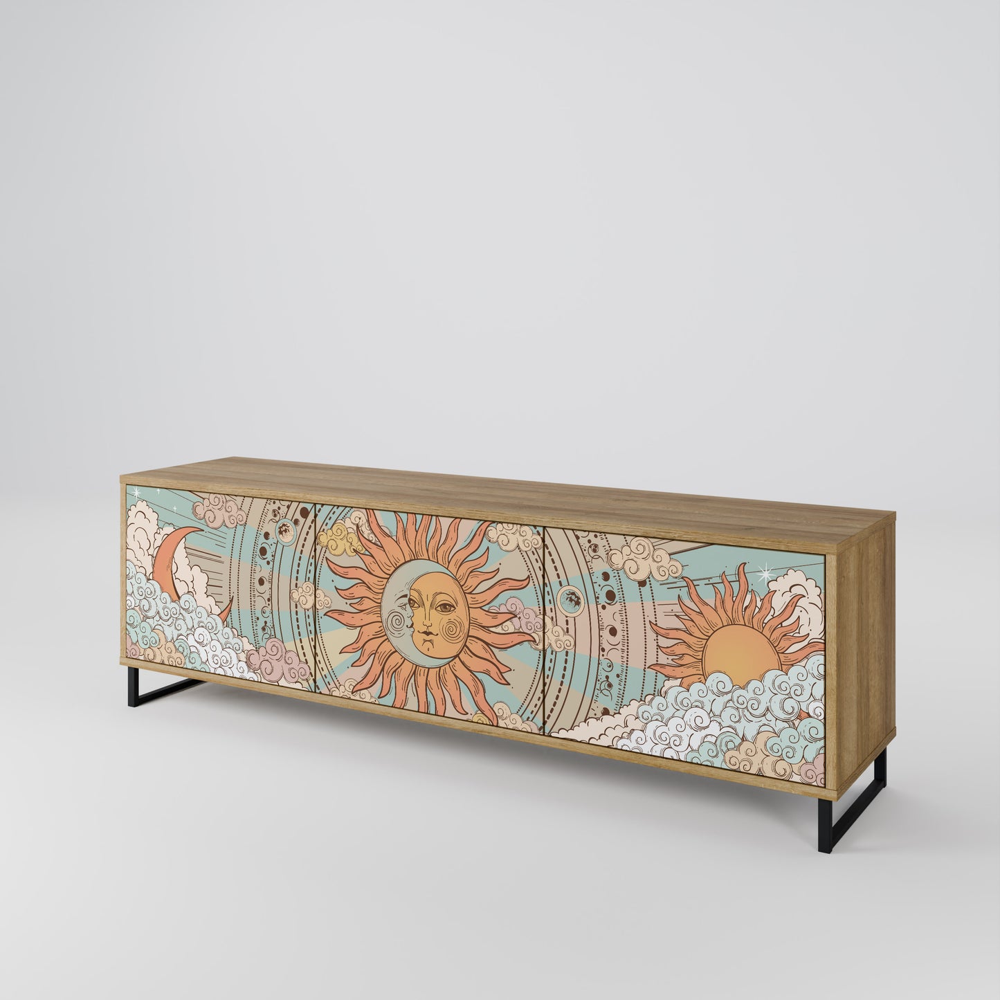 Mobile TV MYSTICAL STRUCTURE a 3 ante effetto rovere