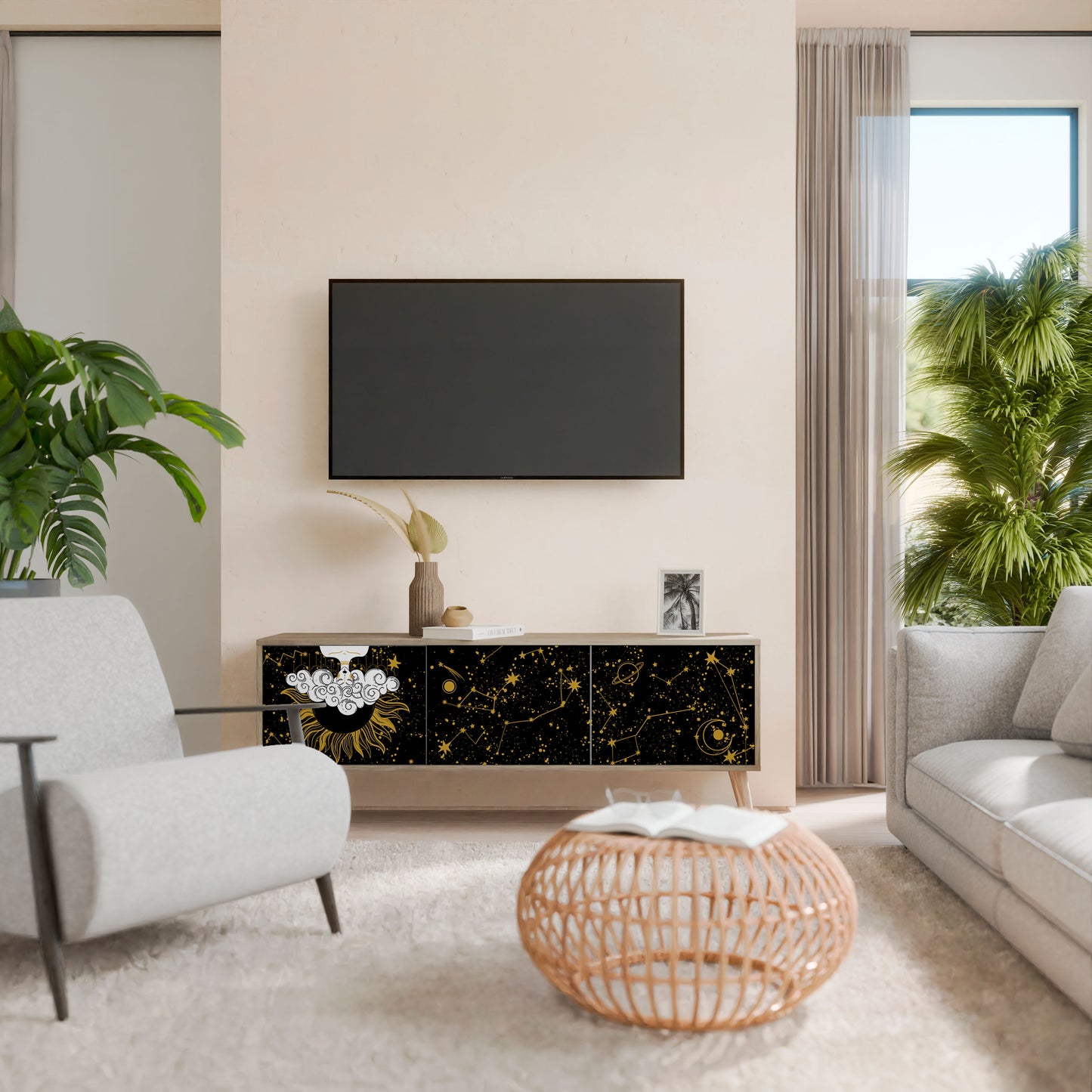 Mobile TV STELLAR CONSTELLATIONS a 3 ante effetto rovere
