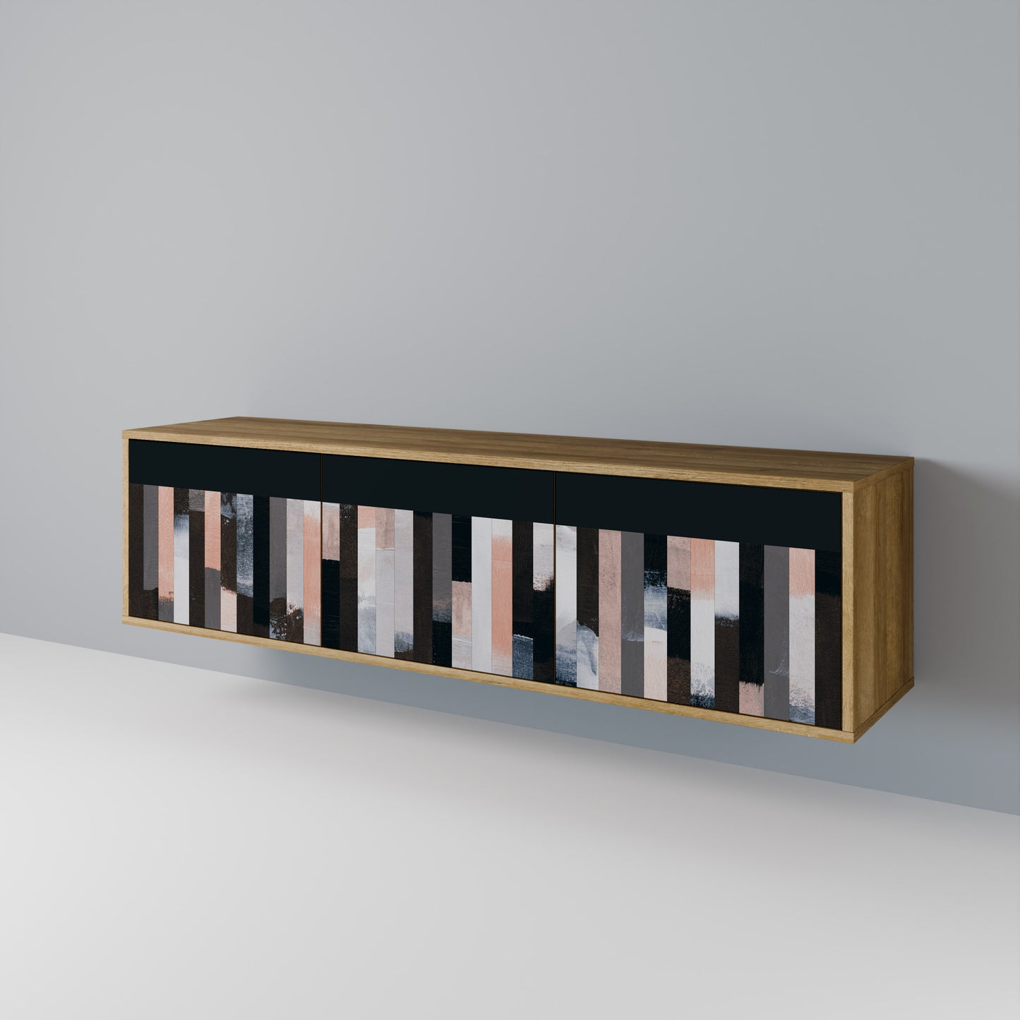 Mobile TV COLLAGE OF RECTANGLES a 3 ante effetto rovere