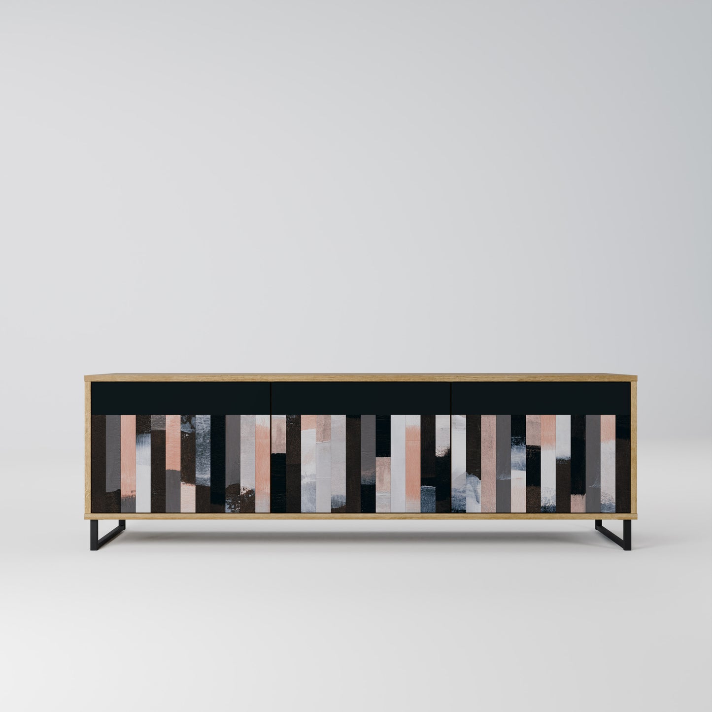 Mobile TV COLLAGE OF RECTANGLES a 3 ante effetto rovere
