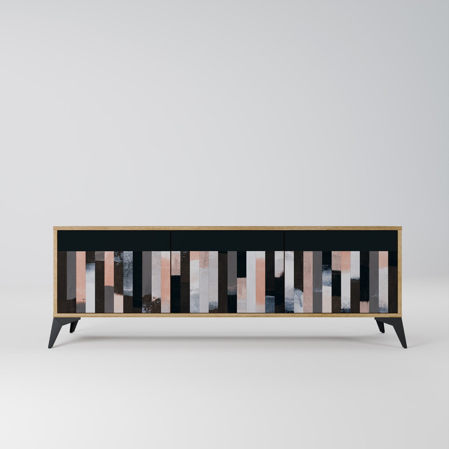 Mobile TV COLLAGE OF RECTANGLES a 3 ante effetto rovere