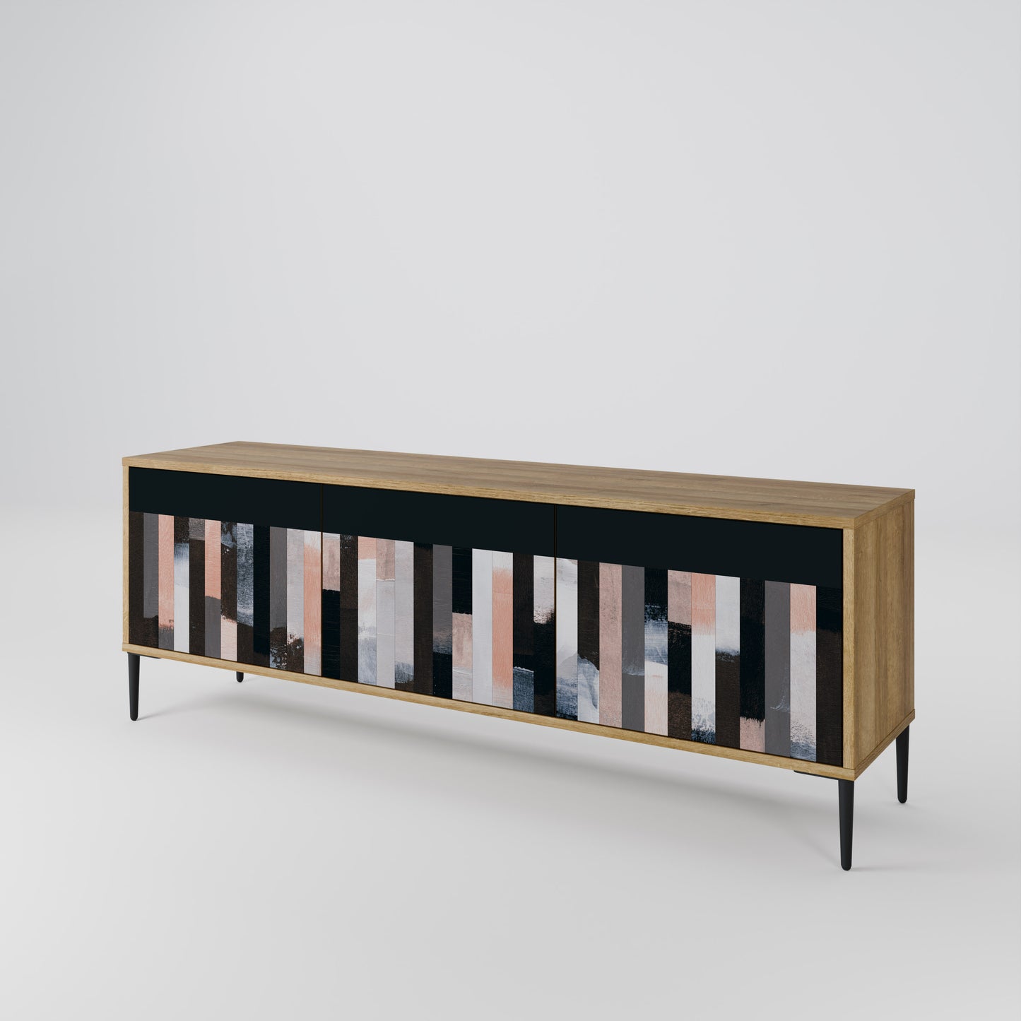Mobile TV COLLAGE OF RECTANGLES a 3 ante effetto rovere