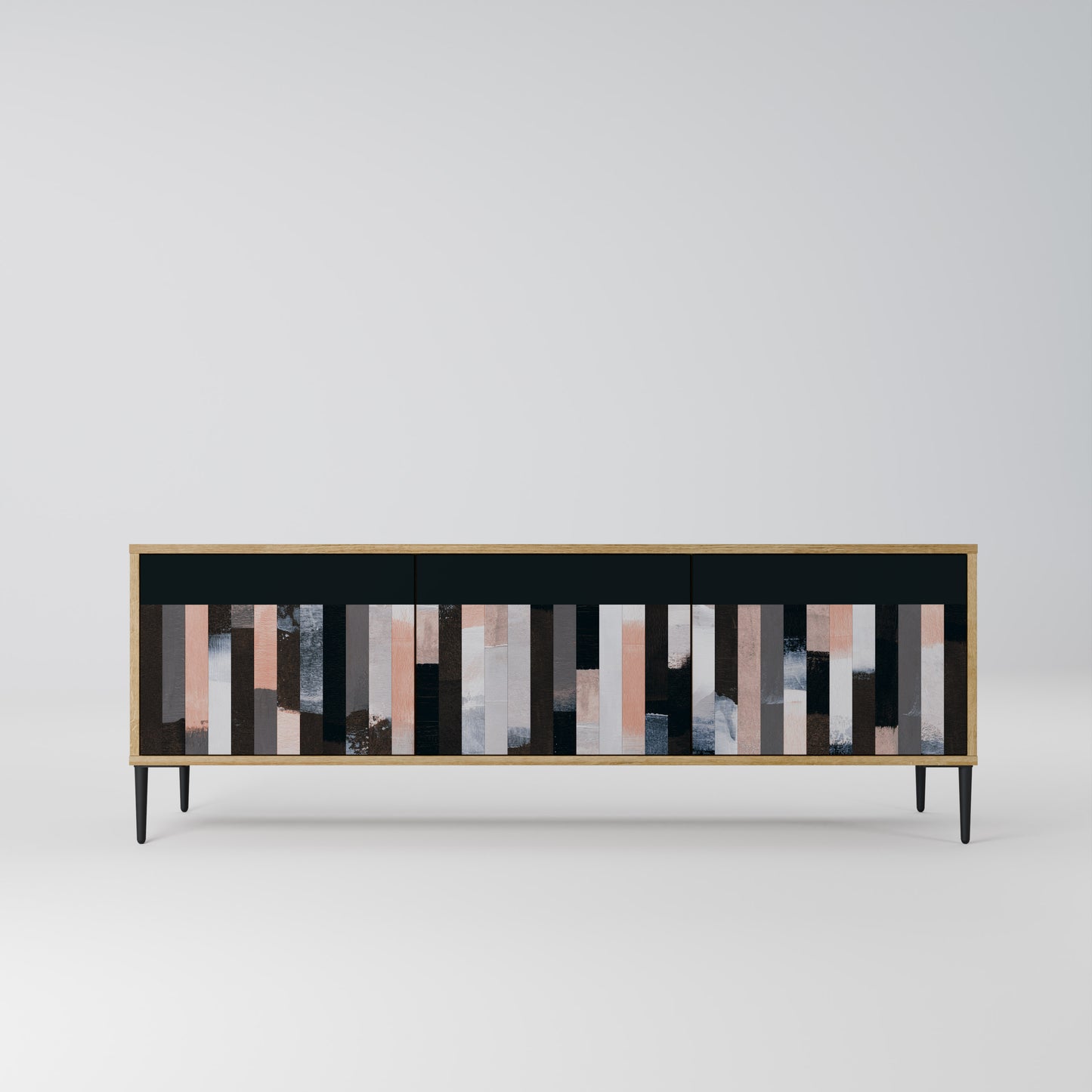 Mobile TV COLLAGE OF RECTANGLES a 3 ante effetto rovere