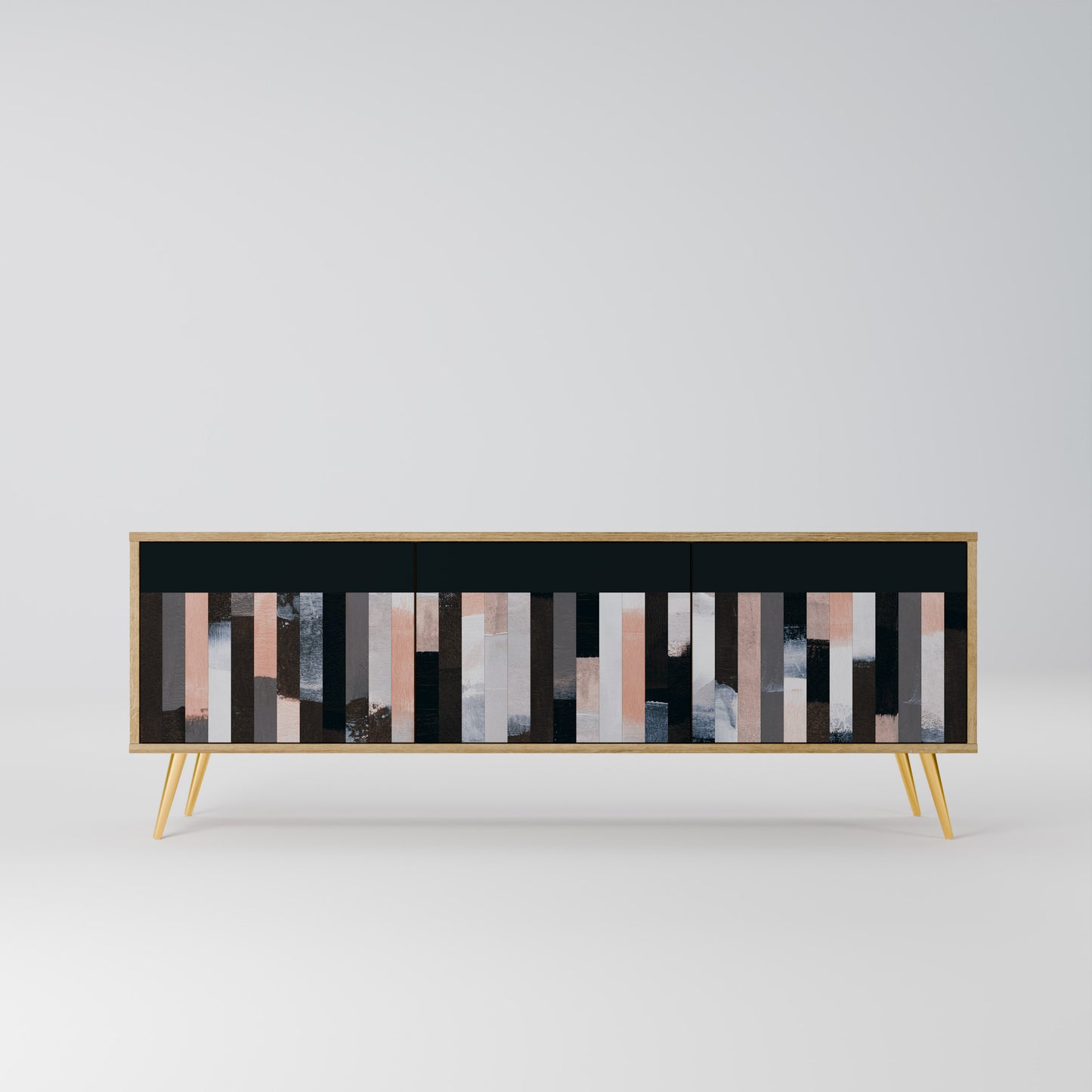Mobile TV COLLAGE OF RECTANGLES a 3 ante effetto rovere