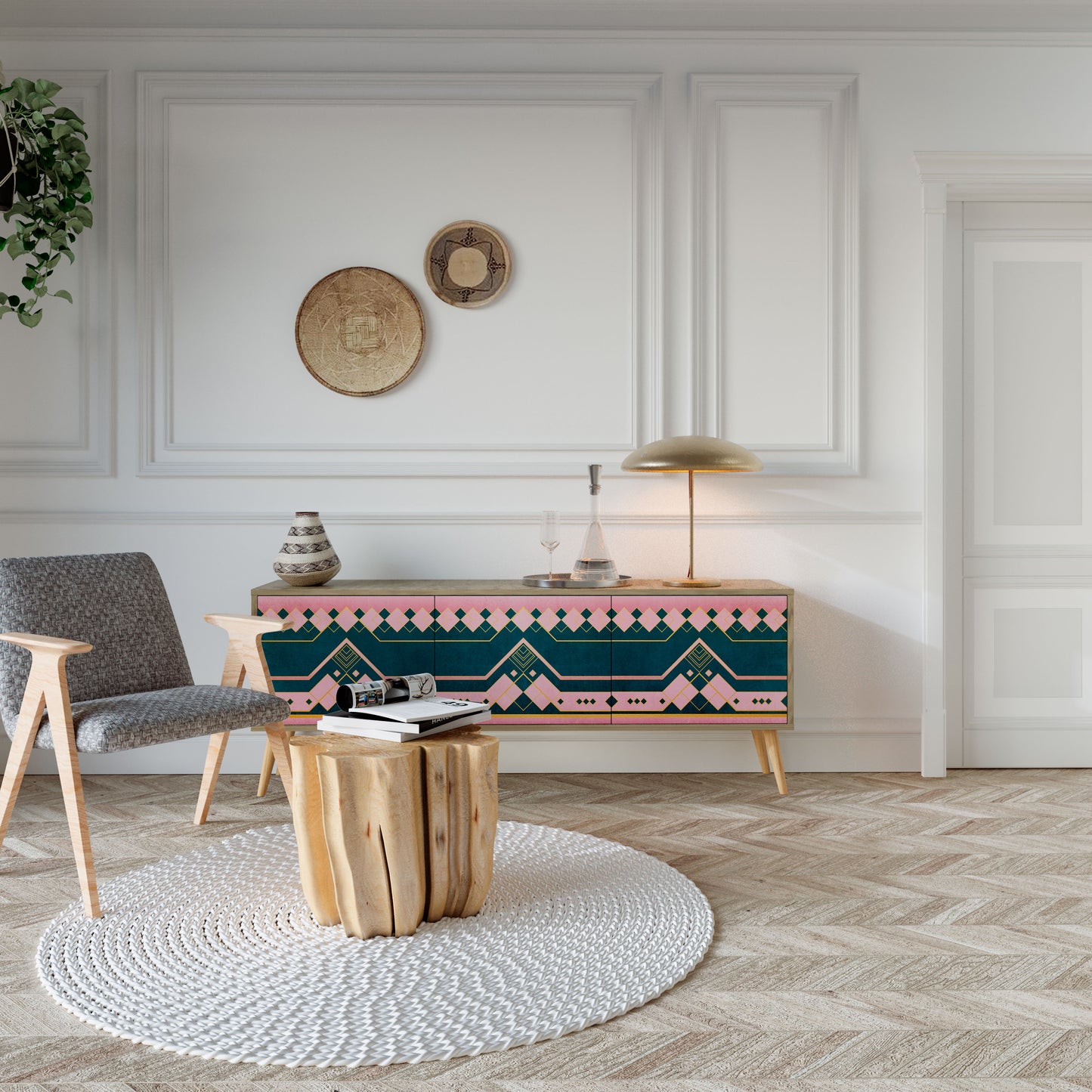 ROYAL COMPOSITION Mobile TV 3 ante effetto rovere