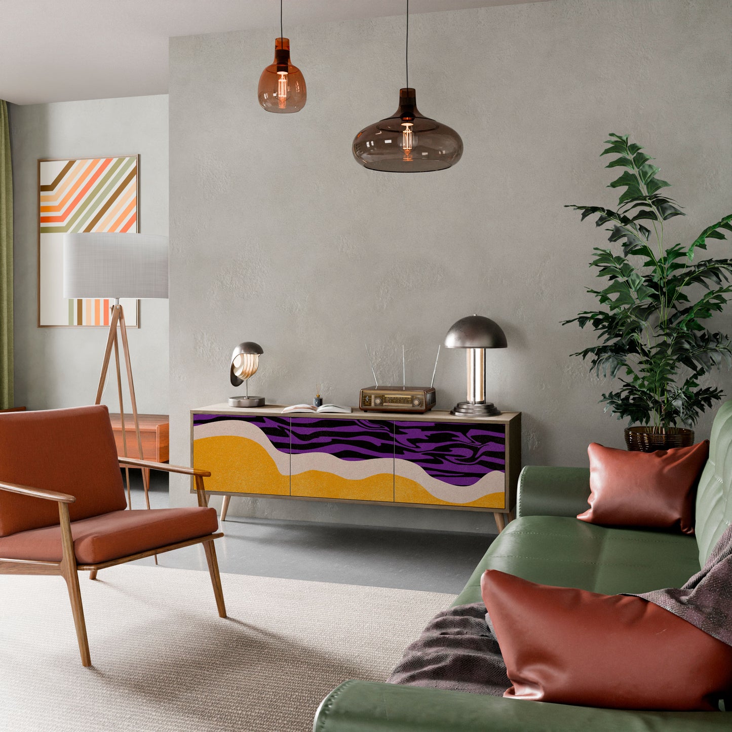 Mobile TV INDEPENDENT BORDER a 3 ante in effetto rovere