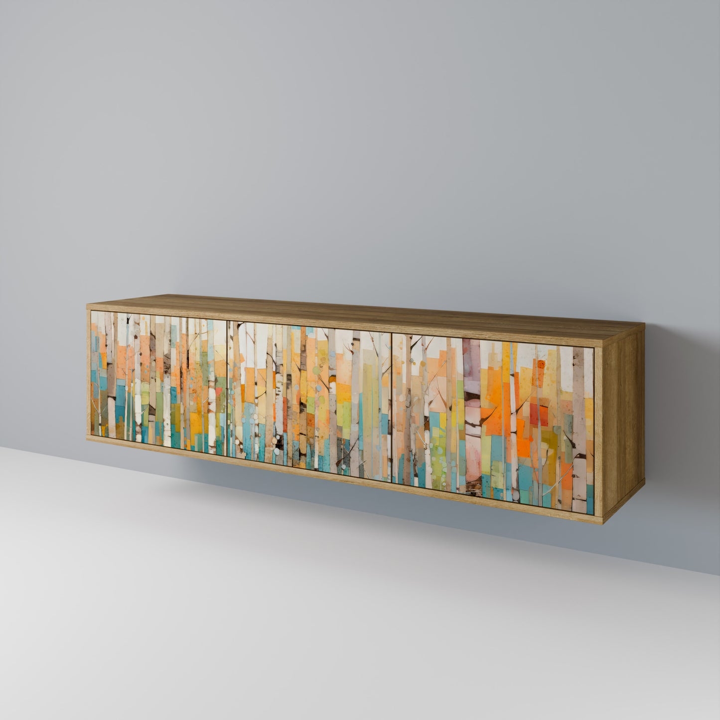 Mobile TV BIRCH KALEIDOSCOPE a 3 ante in effetto rovere