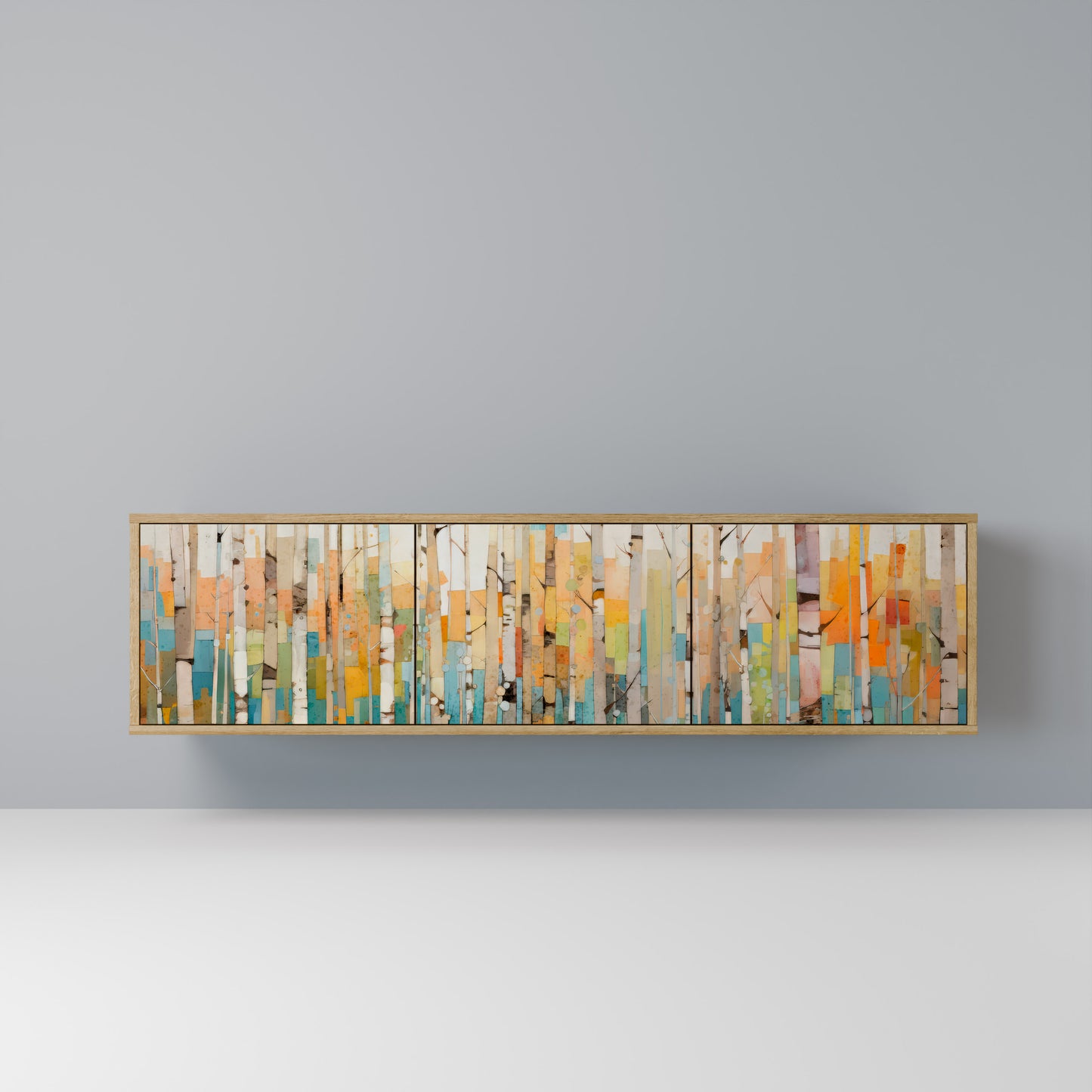 Mobile TV BIRCH KALEIDOSCOPE a 3 ante in effetto rovere