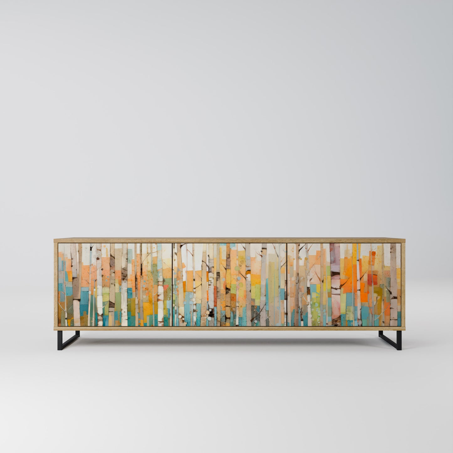 Mobile TV BIRCH KALEIDOSCOPE a 3 ante in effetto rovere