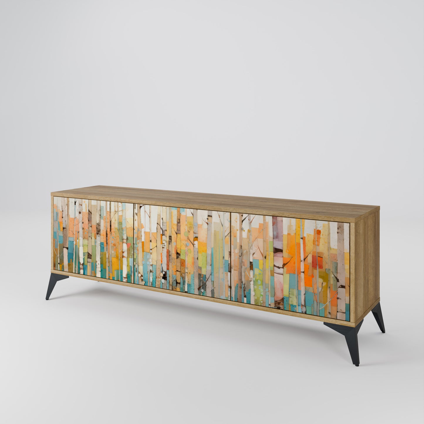 Mobile TV BIRCH KALEIDOSCOPE a 3 ante in effetto rovere