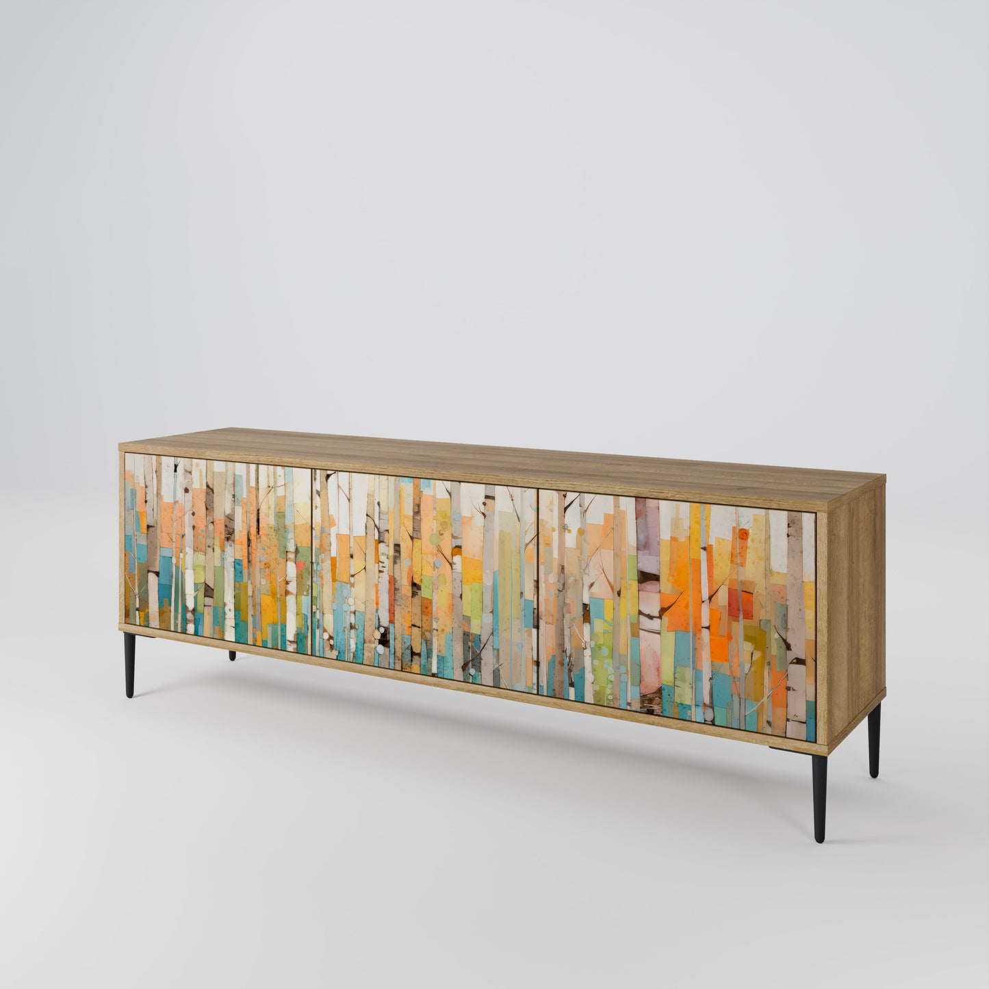 Mobile TV BIRCH KALEIDOSCOPE a 3 ante in effetto rovere