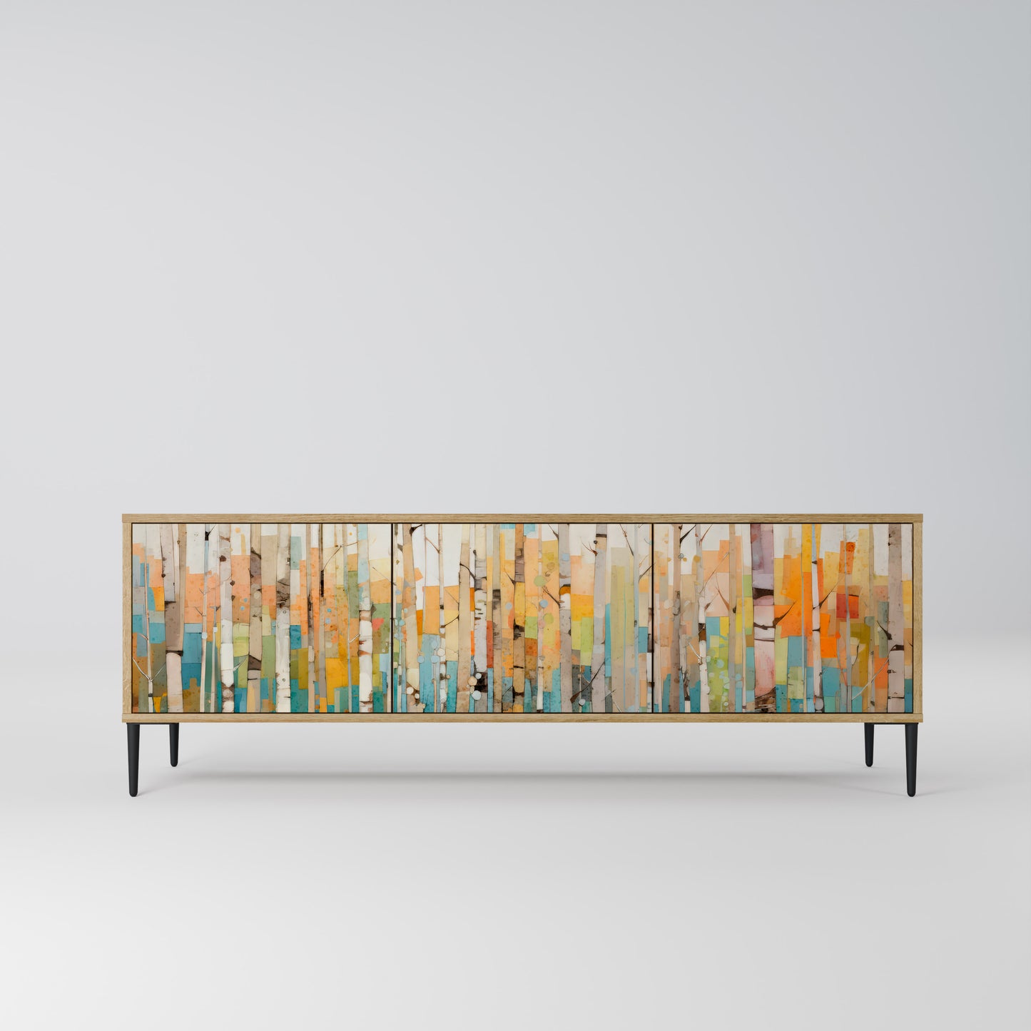 Mobile TV BIRCH KALEIDOSCOPE a 3 ante in effetto rovere