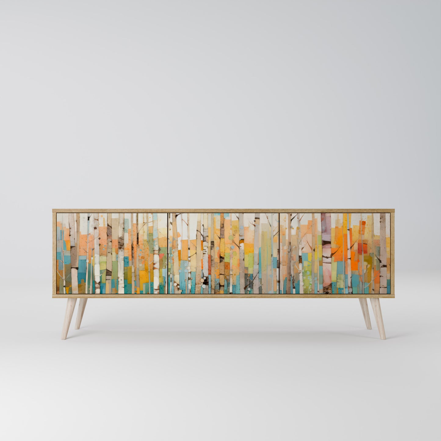 Mobile TV BIRCH KALEIDOSCOPE a 3 ante in effetto rovere