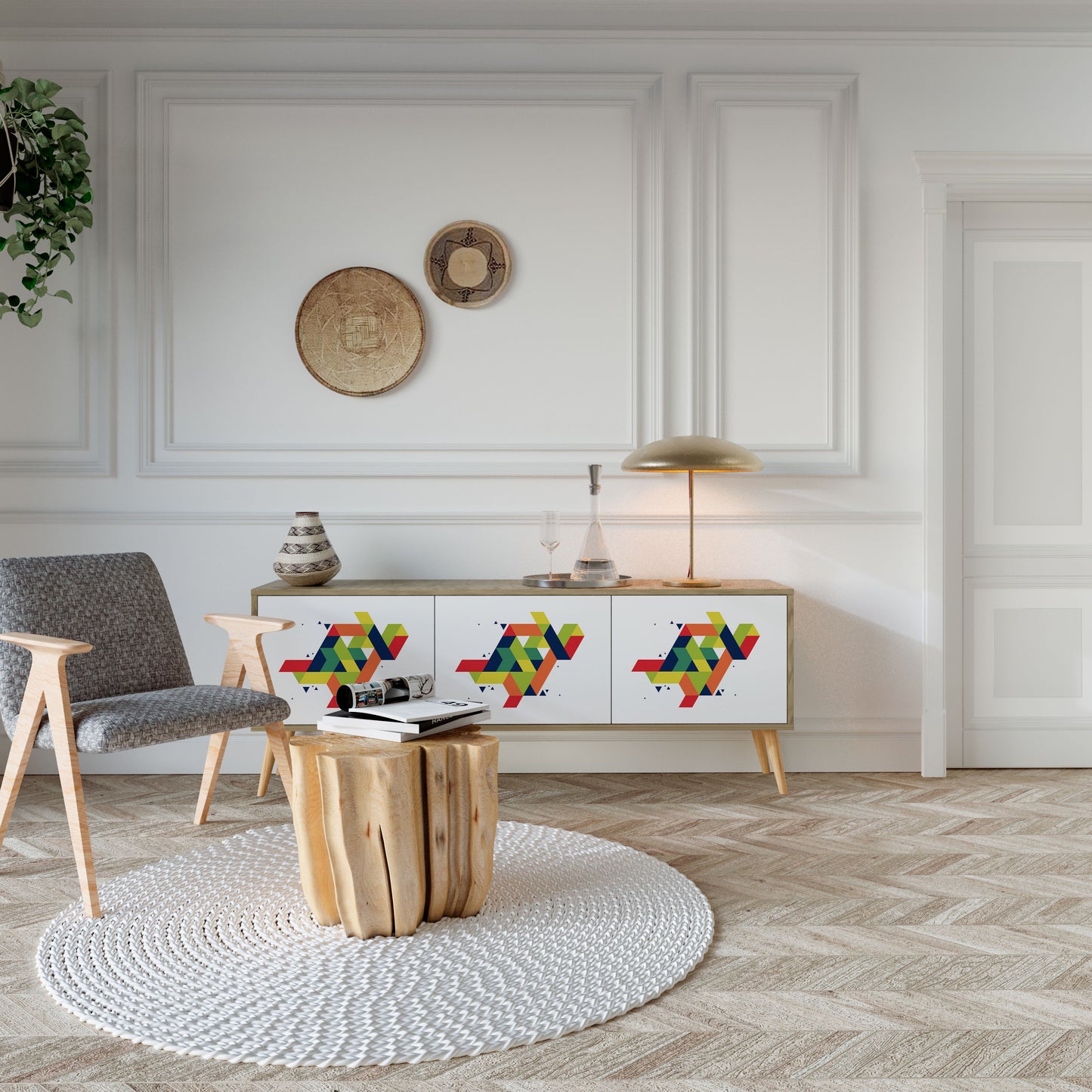 Mobile TV FUTURE SIGN a 3 ante in effetto rovere