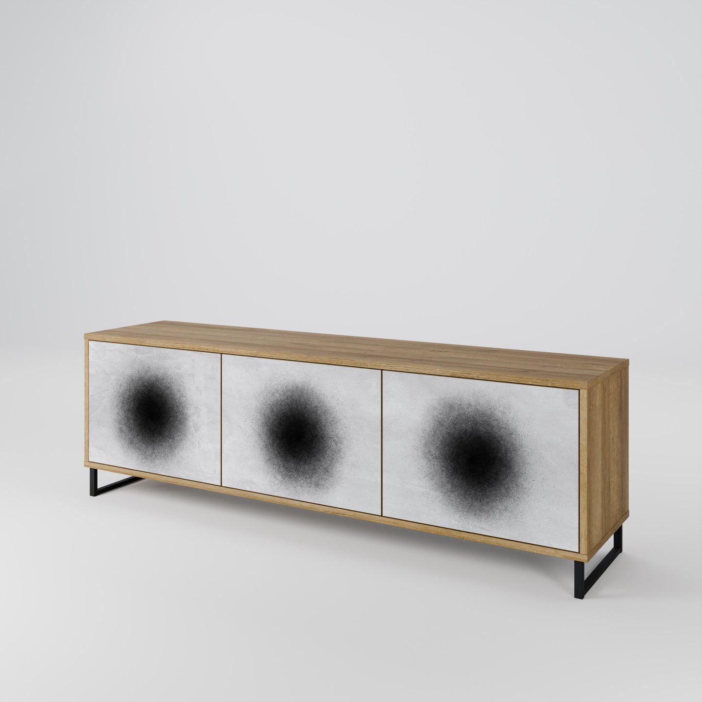 Mobile TV BLACK HOLE a 3 ante in effetto rovere