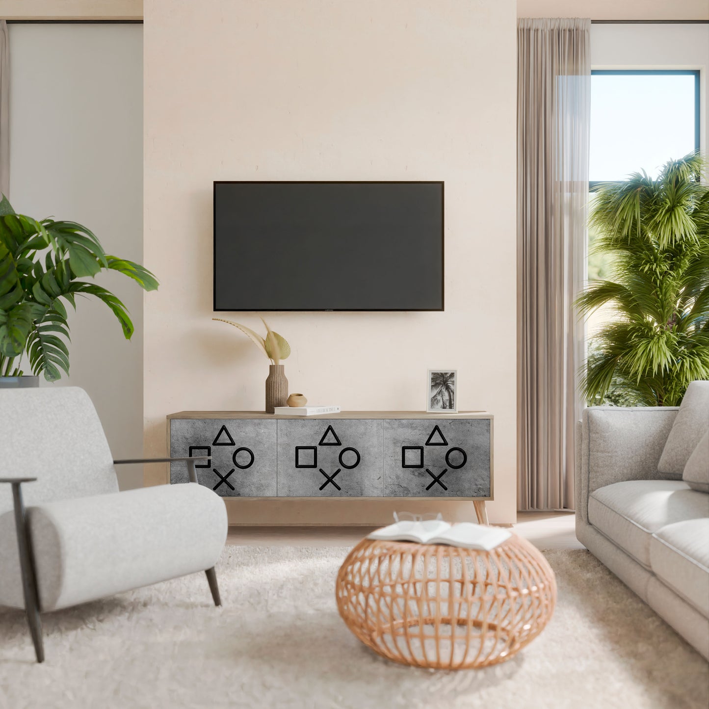 Mobile TV GAMER CHOICE a 3 ante effetto rovere