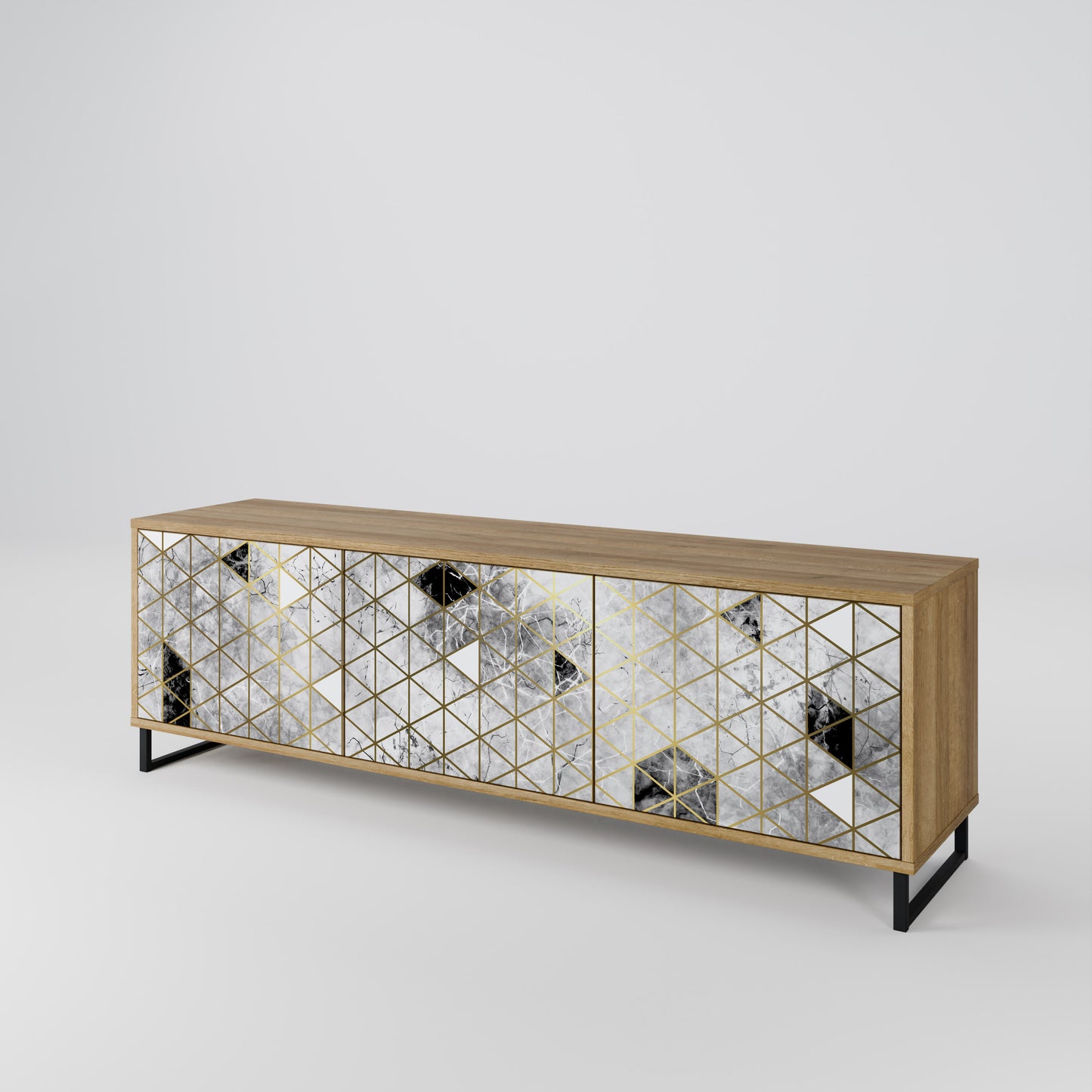 Mobile TV ASHEN ARIA a 3 ante in effetto rovere