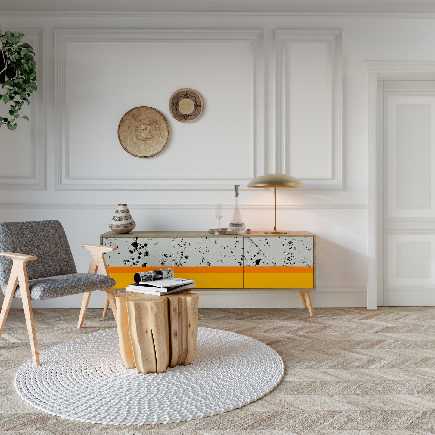 Mobile TV DYED BY ORANGE a 3 ante in effetto rovere