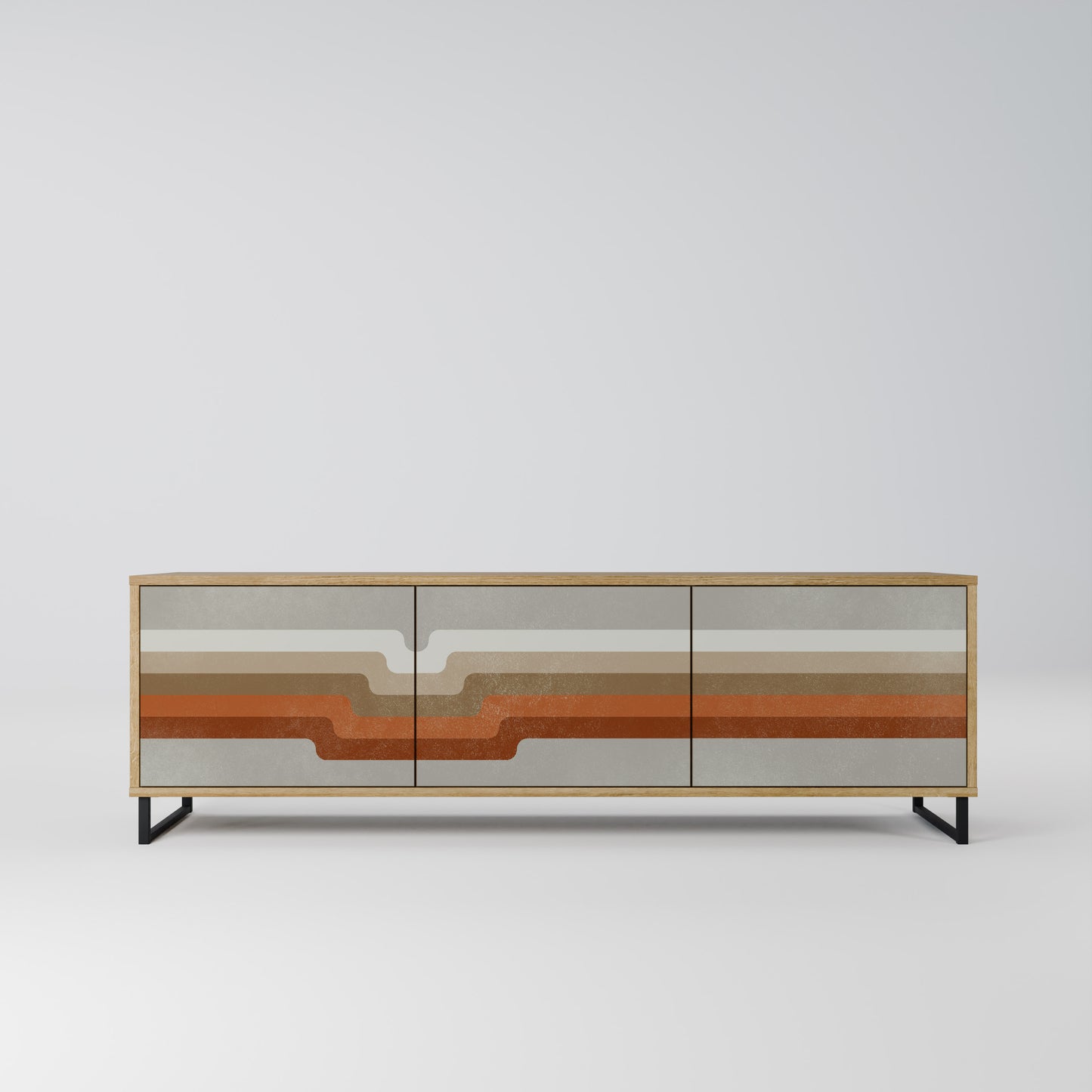 Mobile TV PECULIAR TRAIL a 3 ante in effetto rovere
