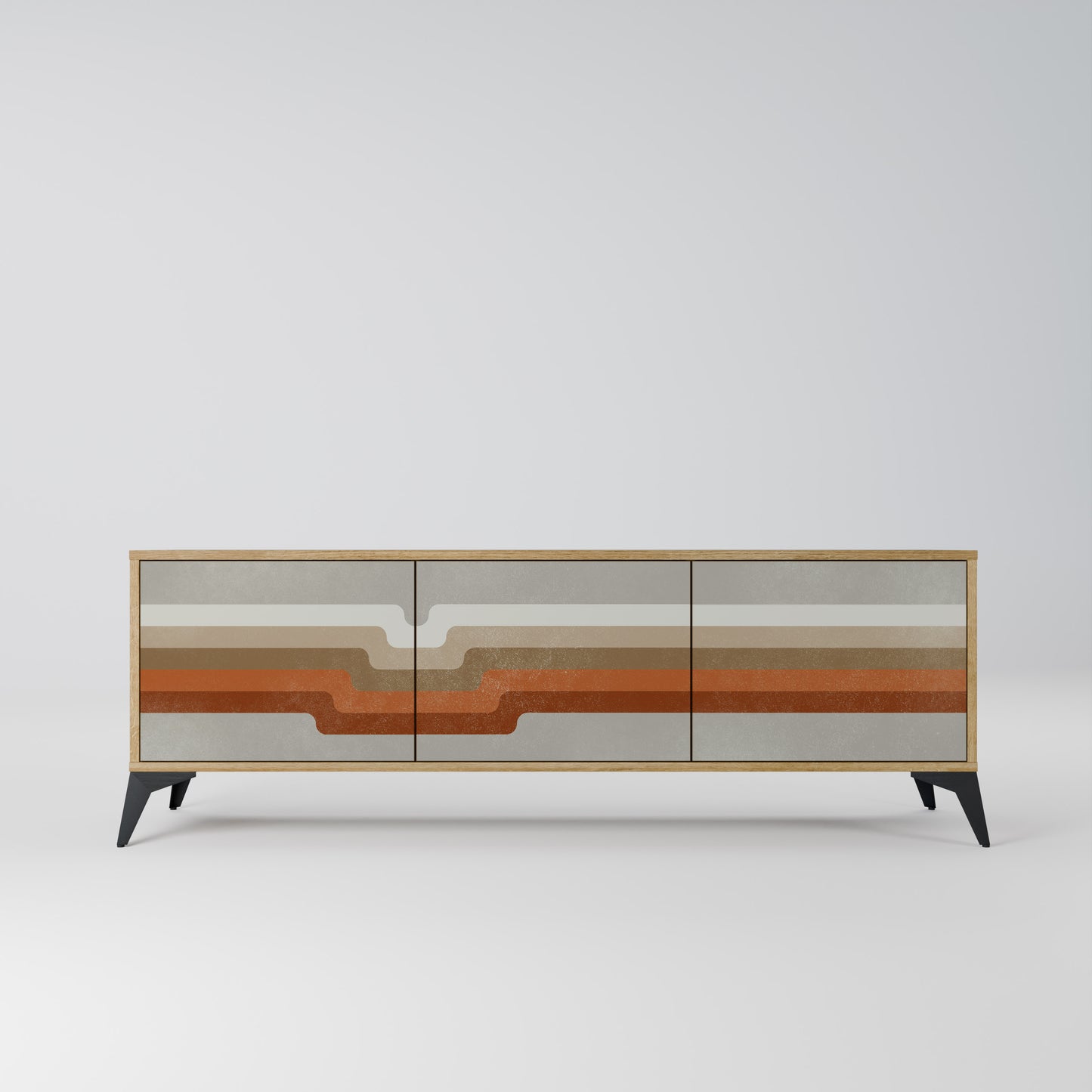 Mobile TV PECULIAR TRAIL a 3 ante in effetto rovere