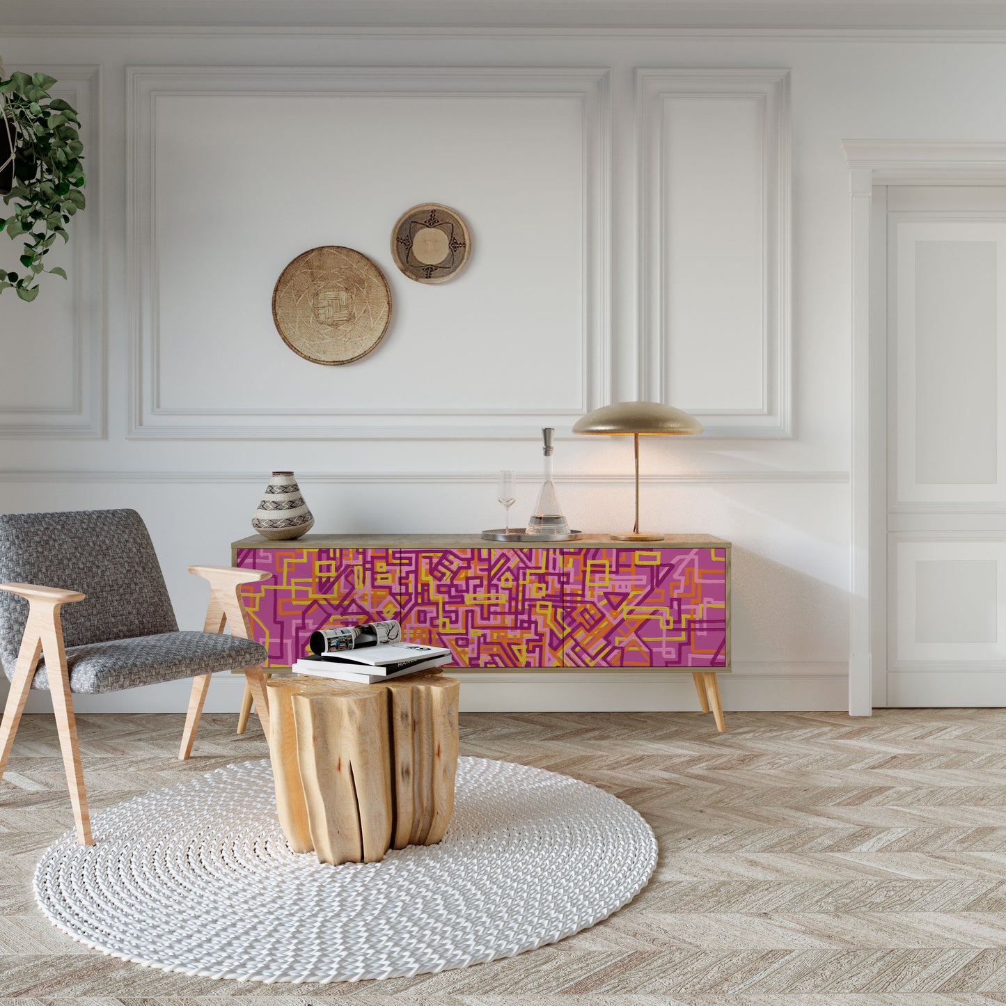 Mobile TV LOVELY MEMORIES a 3 ante in effetto rovere