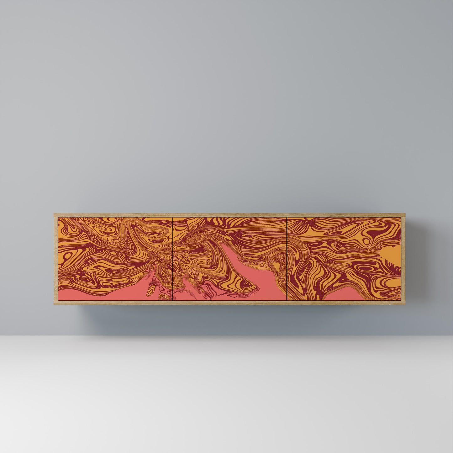 Mobile TV a 3 ante FLOATING THOUGHTS in effetto rovere