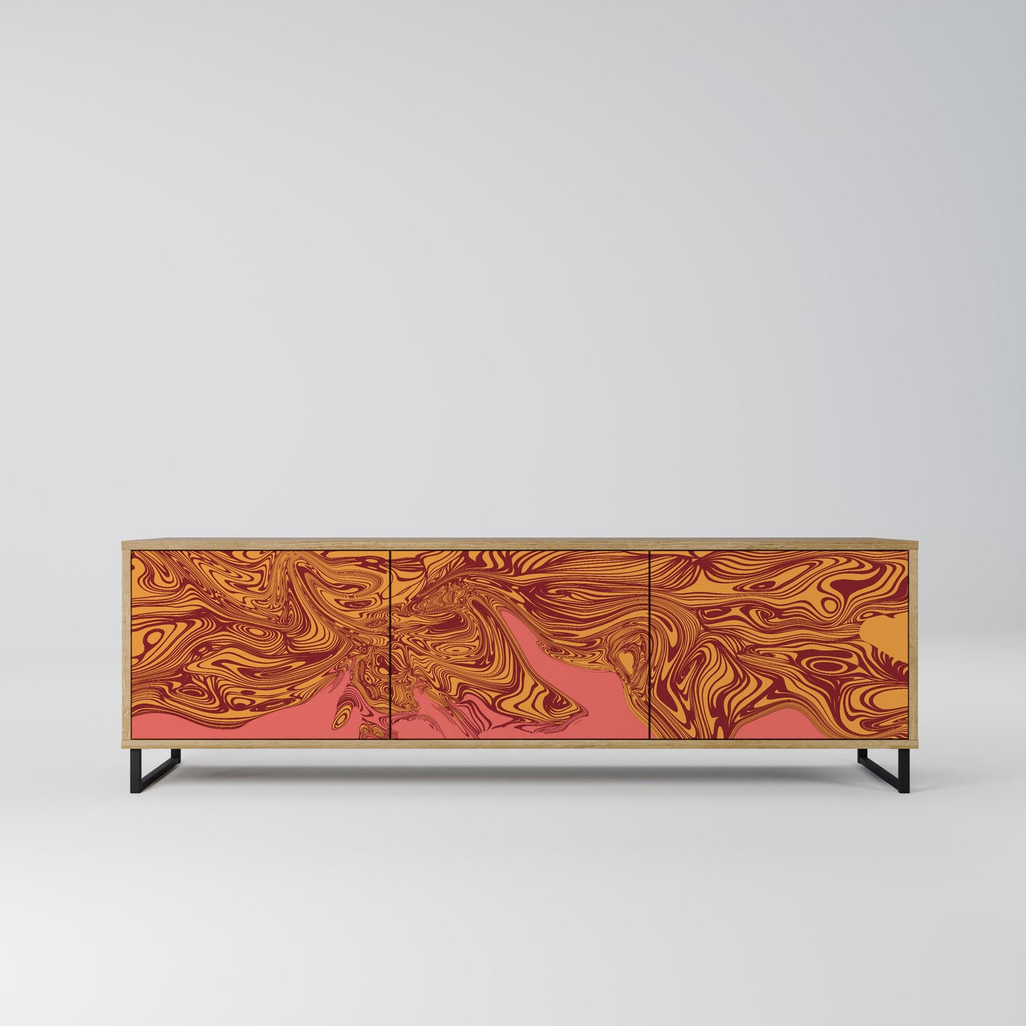 Mobile TV a 3 ante FLOATING THOUGHTS in effetto rovere