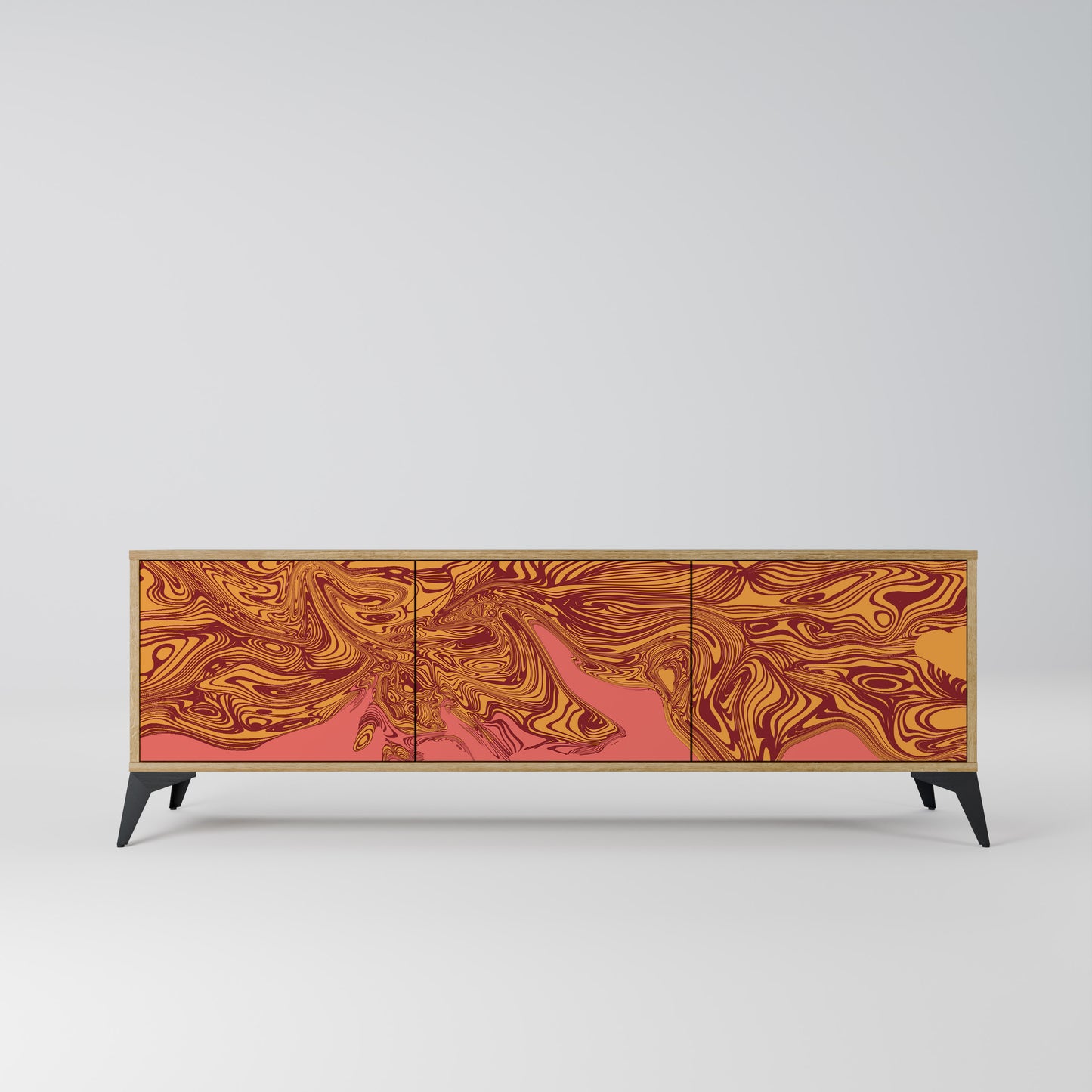 Mobile TV a 3 ante FLOATING THOUGHTS in effetto rovere