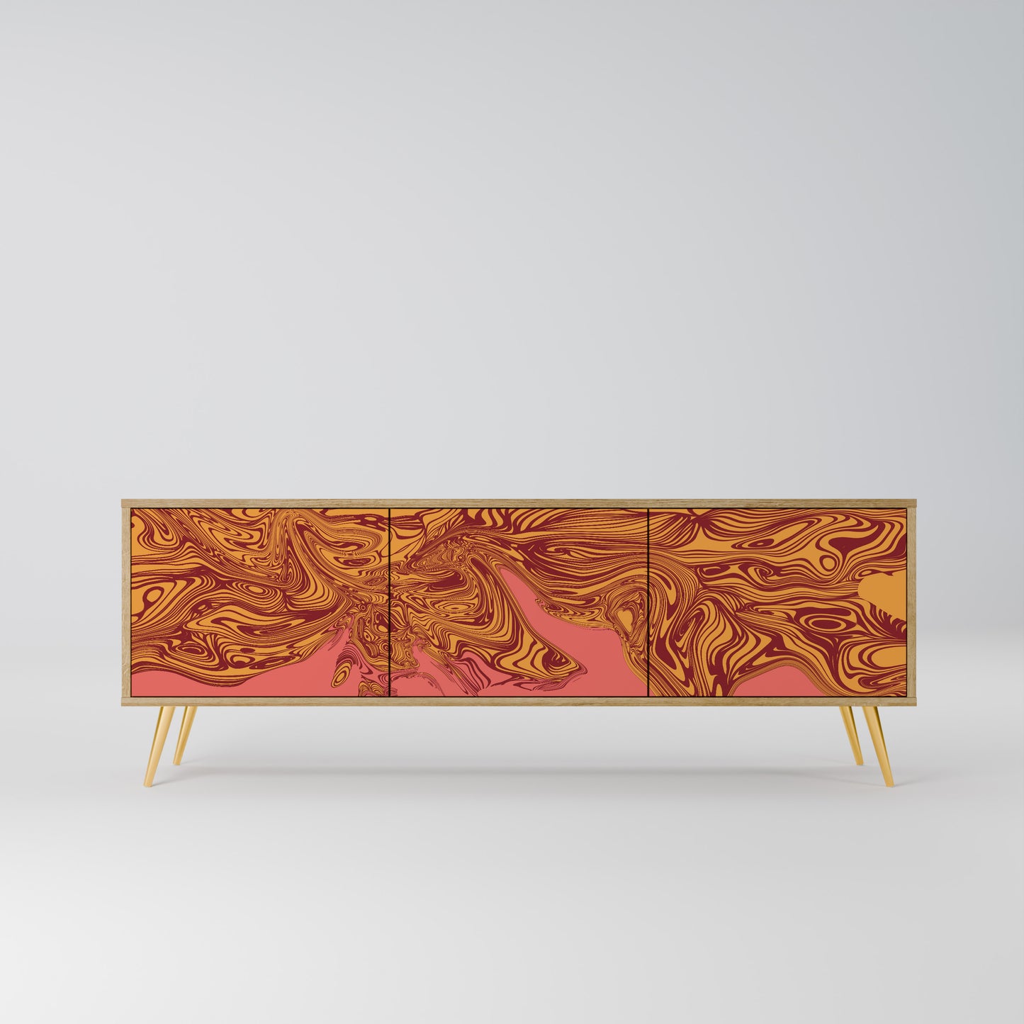 Mobile TV a 3 ante FLOATING THOUGHTS in effetto rovere