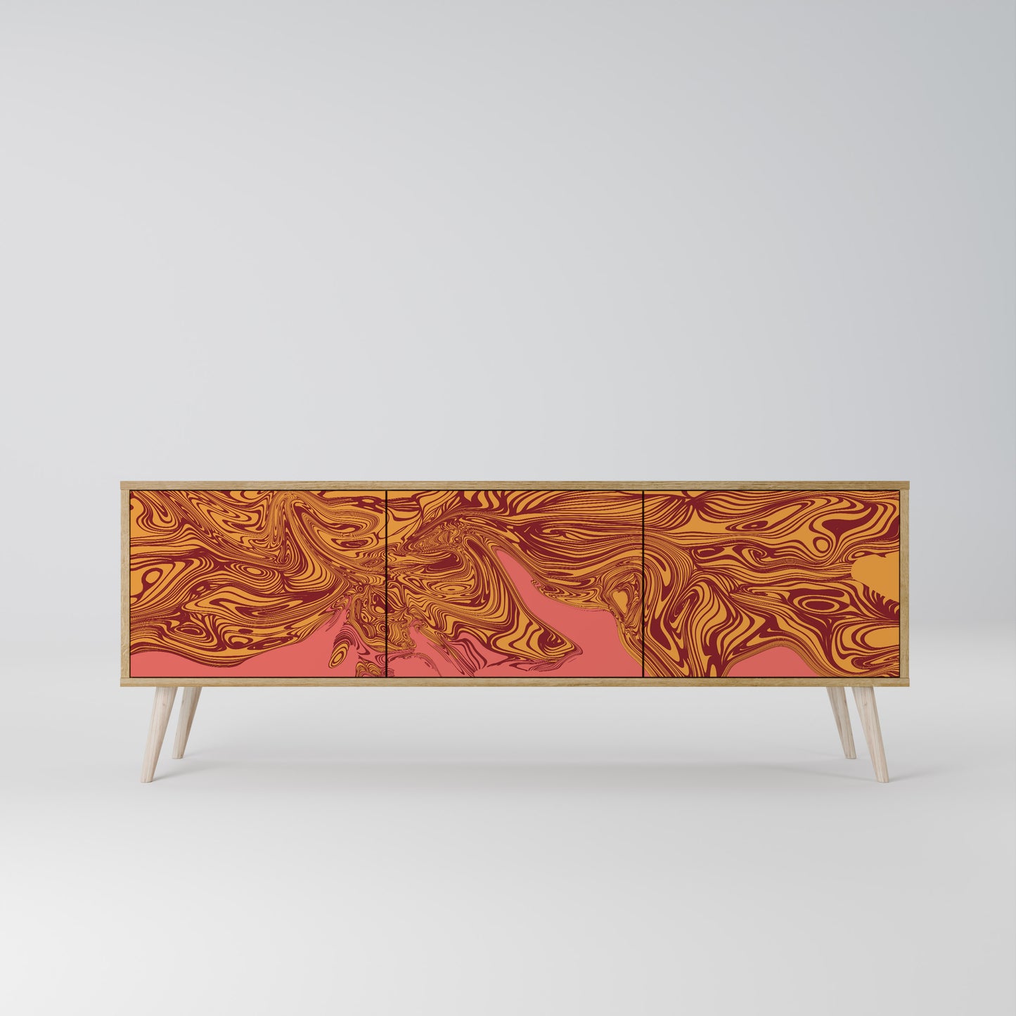 Mobile TV a 3 ante FLOATING THOUGHTS in effetto rovere