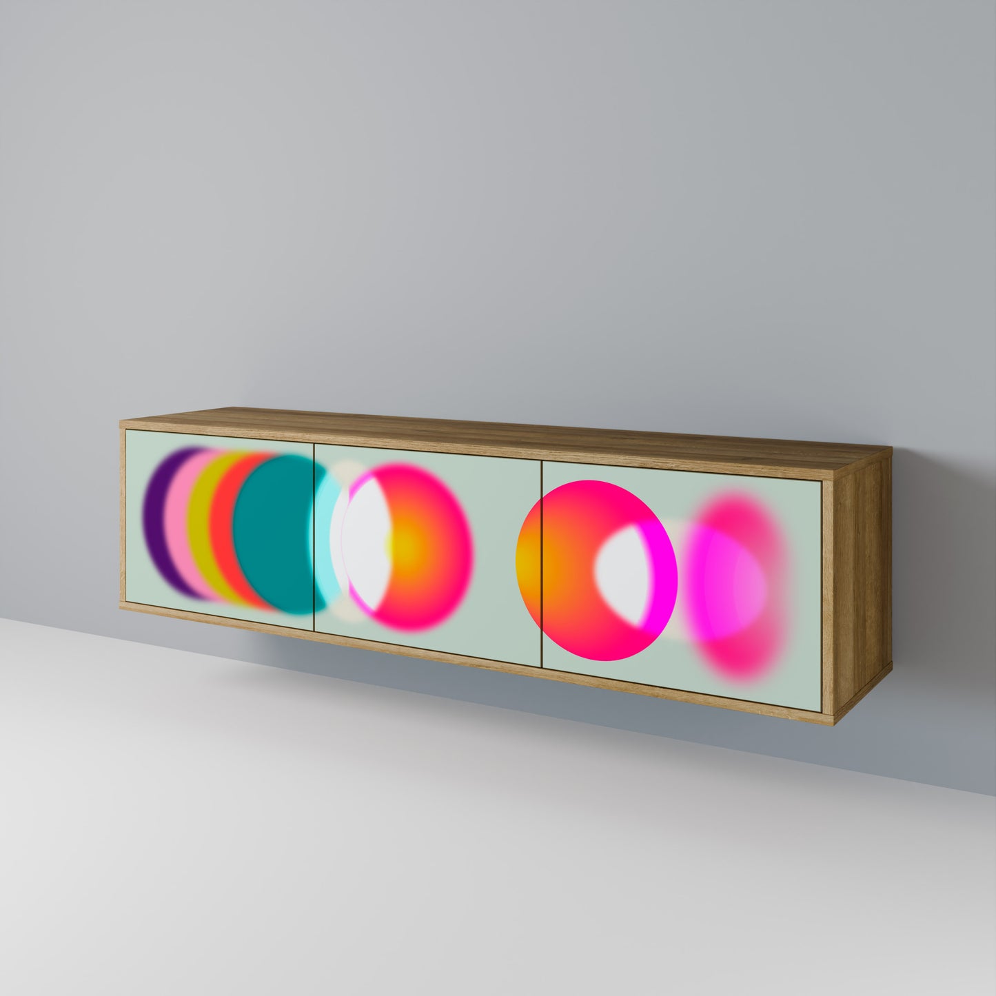 Mobile TV SYMPHONY OF COLORS a 3 ante in effetto rovere