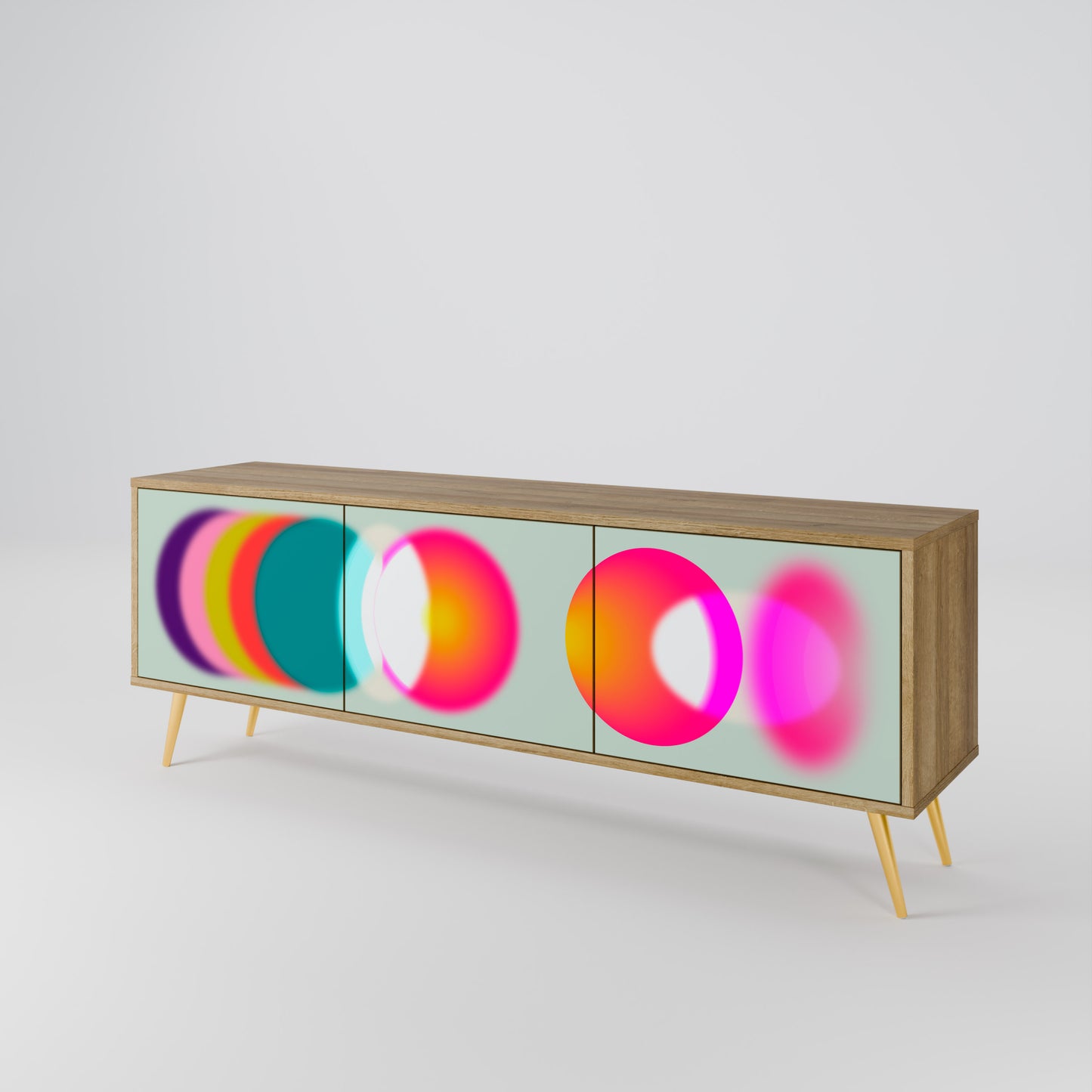 Mobile TV SYMPHONY OF COLORS a 3 ante in effetto rovere